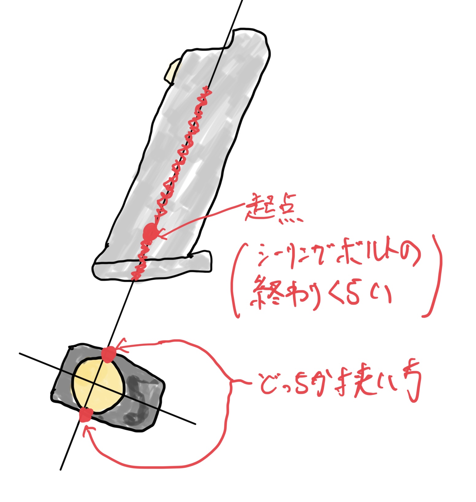 co2マガジンの破損イメージ