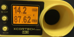 ICS スポーツライン　M4 CQB　 サイクル測定、7.4Vリポバッテリーで秒14.2発