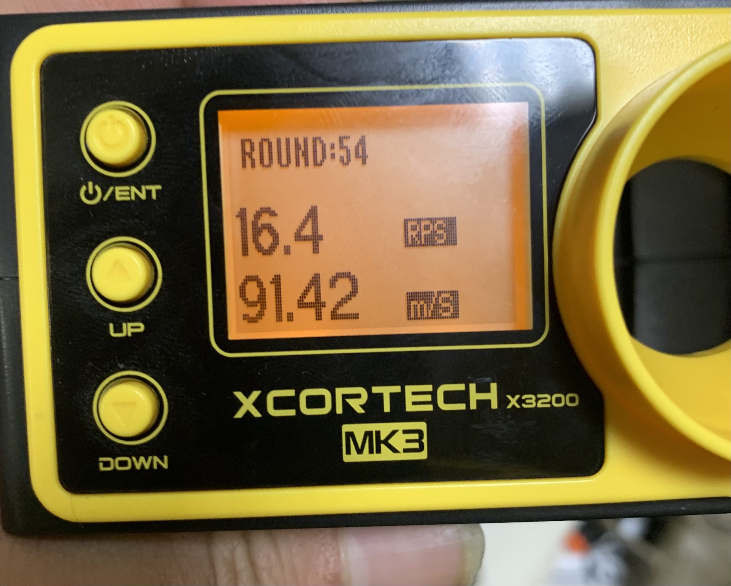 PTS MAGPUL MASADA  カスタム　サイクル測定、リポバッテリー　7.4Vで秒16.4発