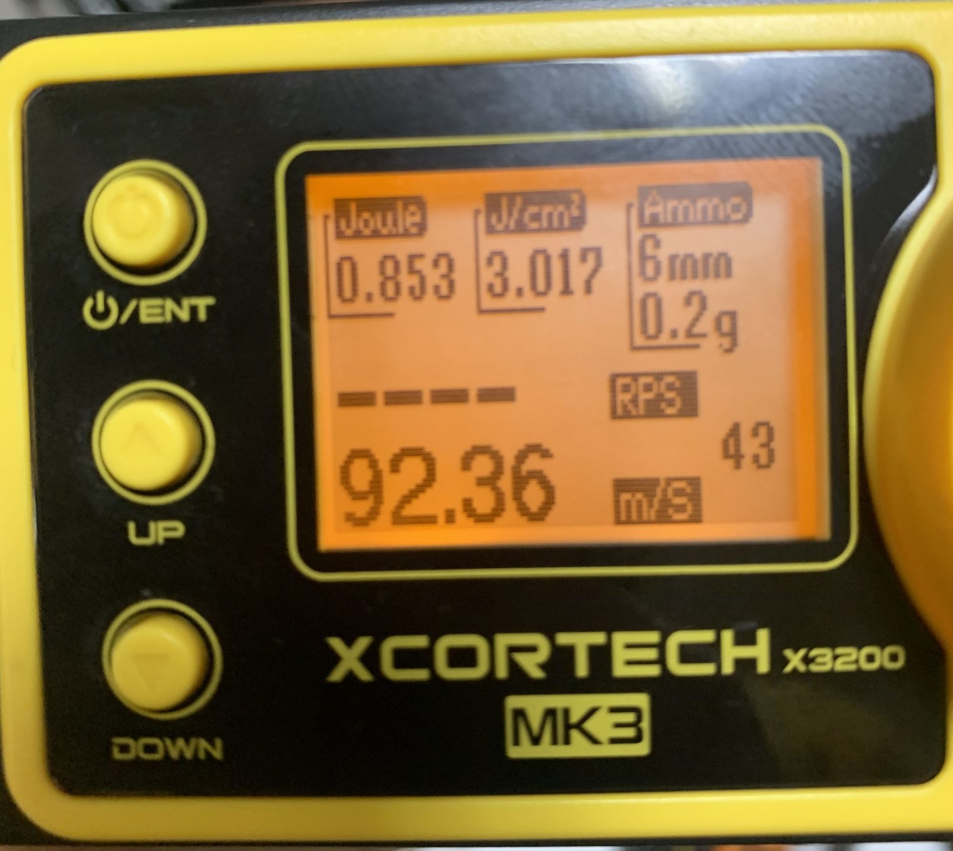 PTS MAGPUL MASADA カスタム　初速測定　ホップ0、初速は0.2gで92.36m/s
