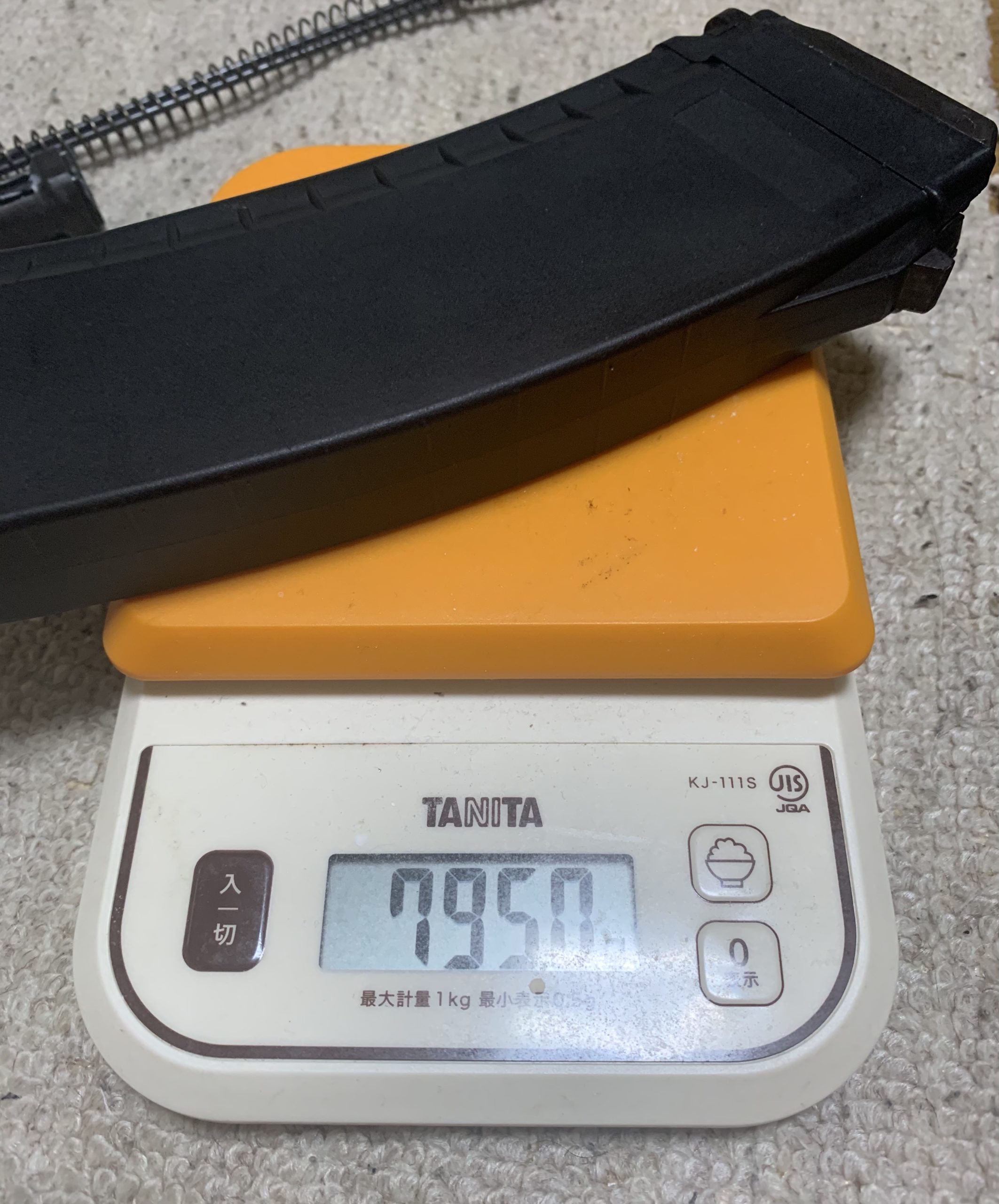 KSC AK74M system7two 空のマガジン重量