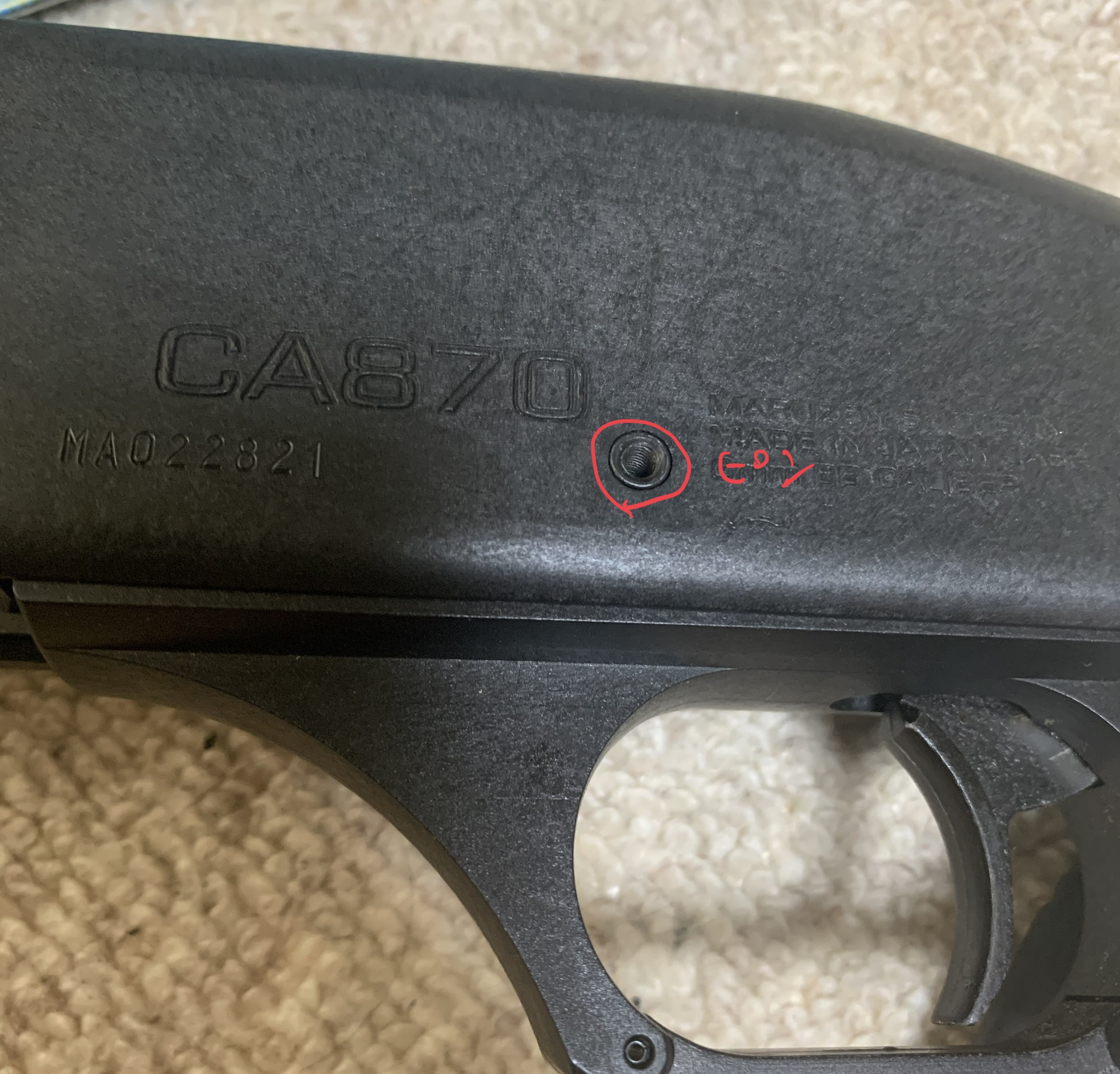 MARUZEN CA870 チャージャー　旧ホップ レシーバーピン