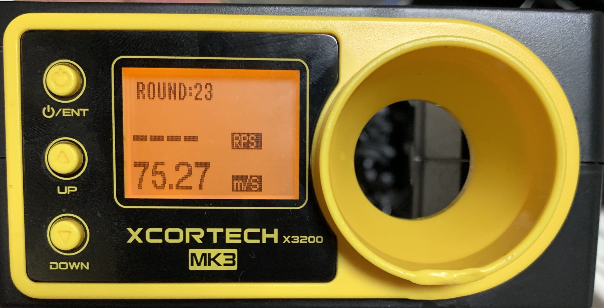 UMAREX/VFC HK VP9(SFP9) カスタム　ホップMAXでの初速測定、0.2gで75.27m/s