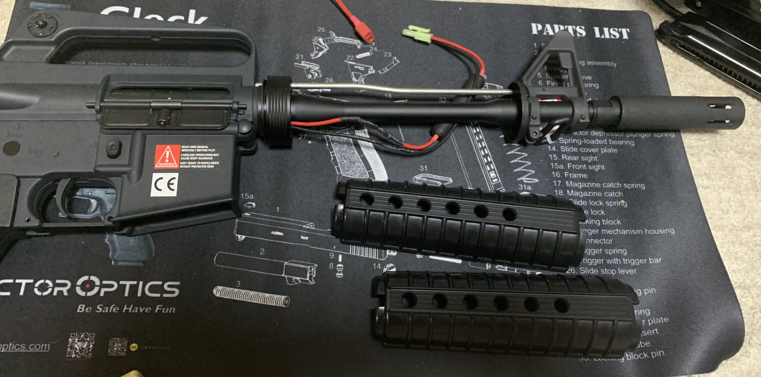 G&P XM177E1 AEG ハンドガード分解