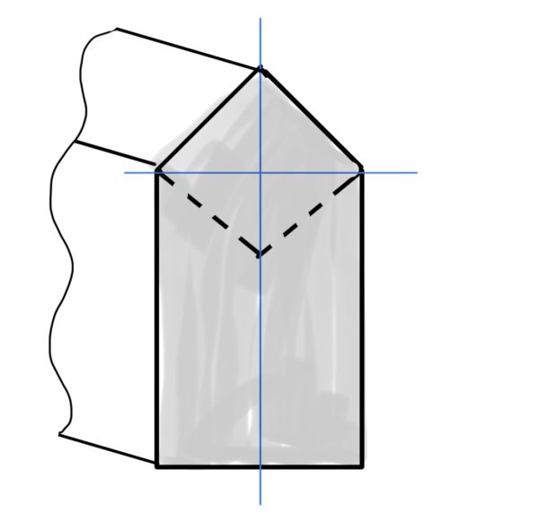四角形と菱形を組み合わせた断面