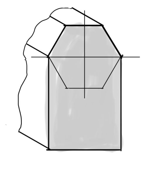四角形と六角形を組み合わせた断面