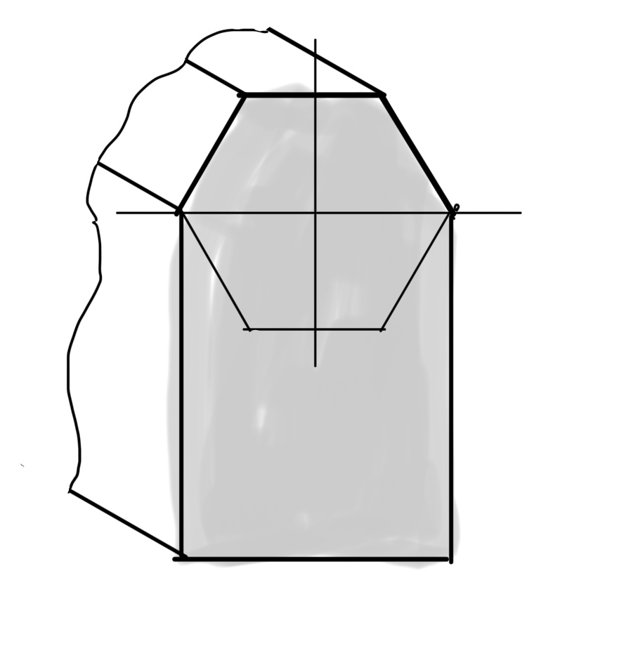 四角形と六角形を組み合わせた断面