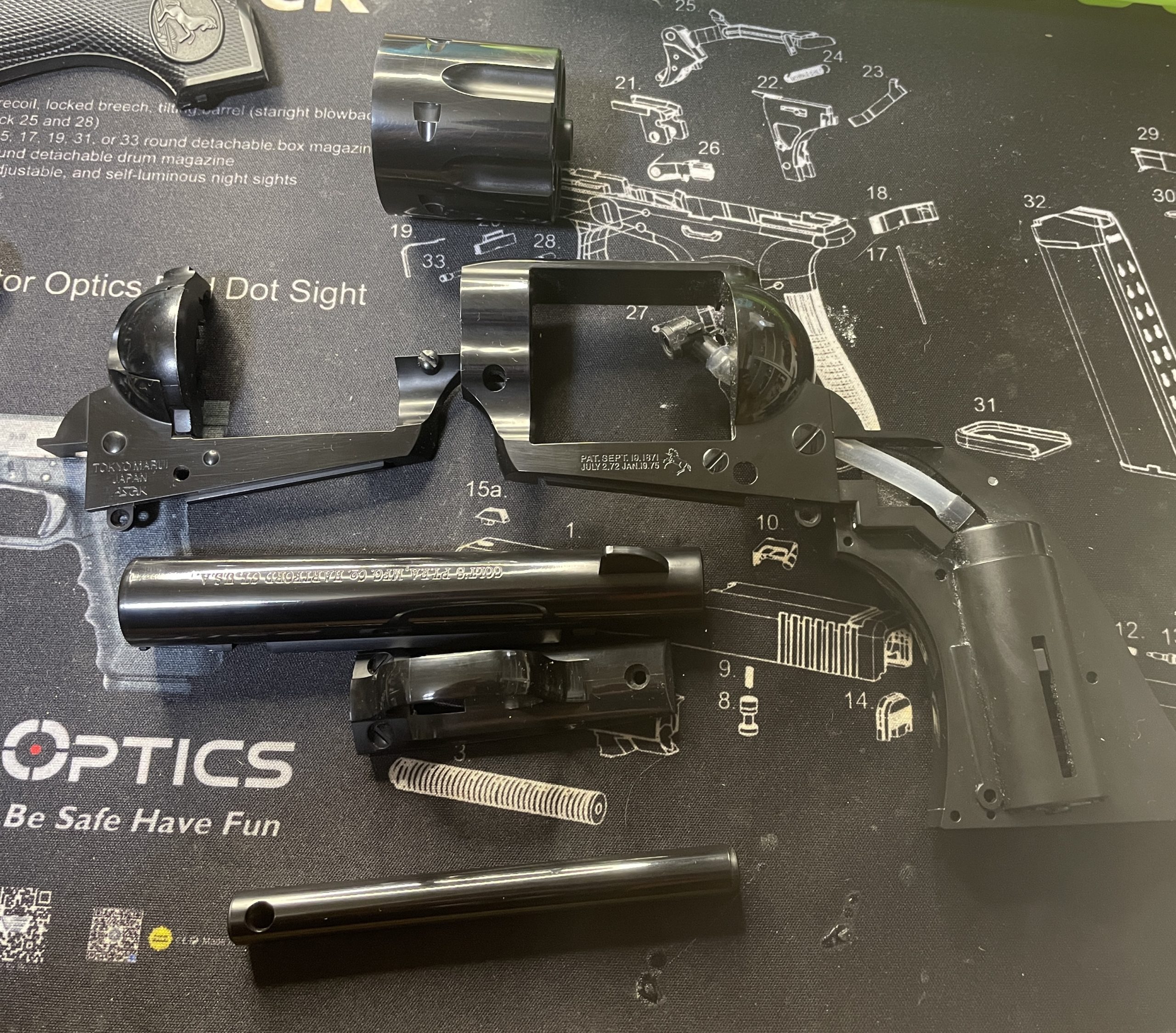 東京マルイ　SAA.45 研磨完了