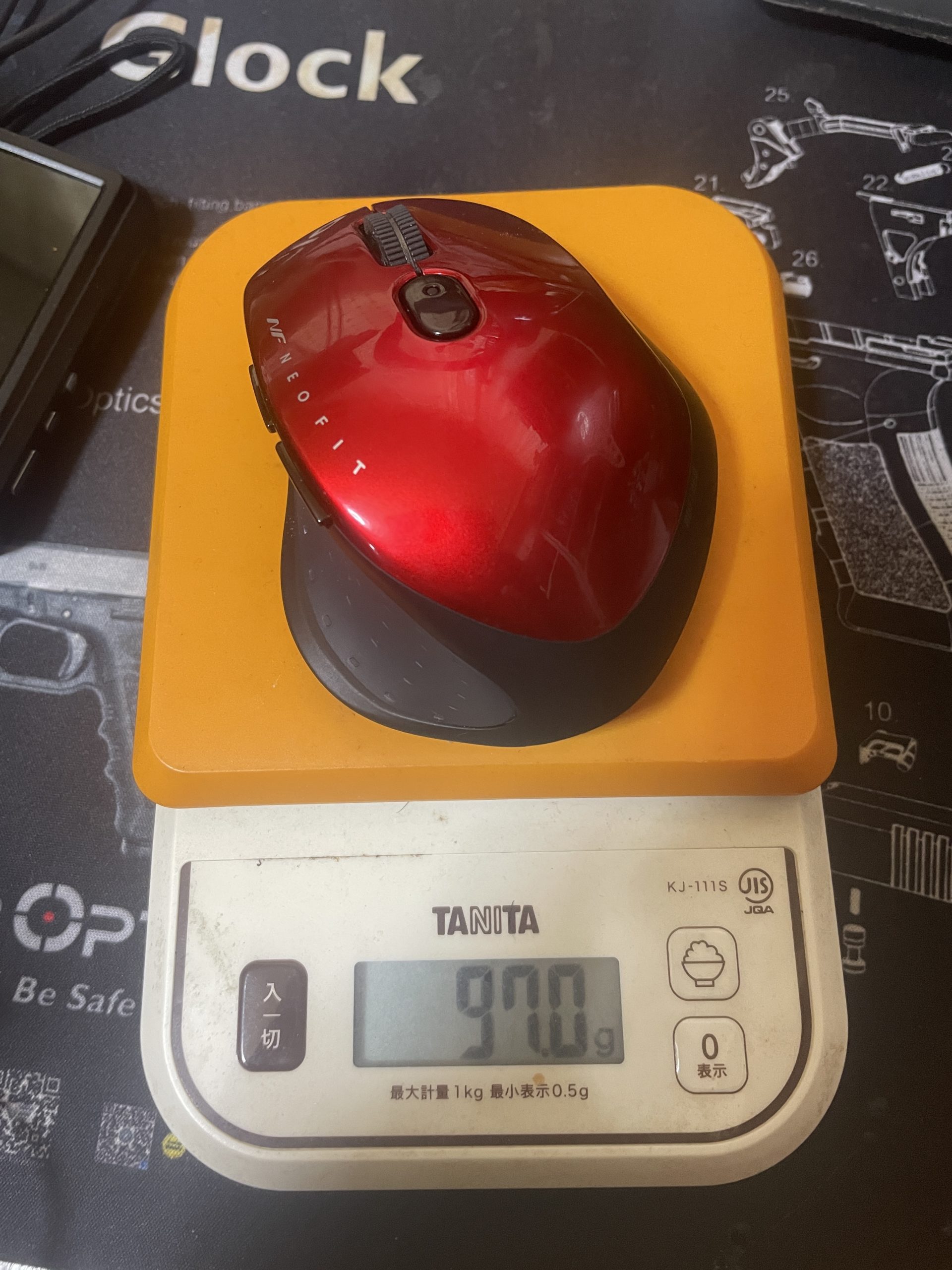 ワイヤレスマウス BUFFALO BSMBB540 重量