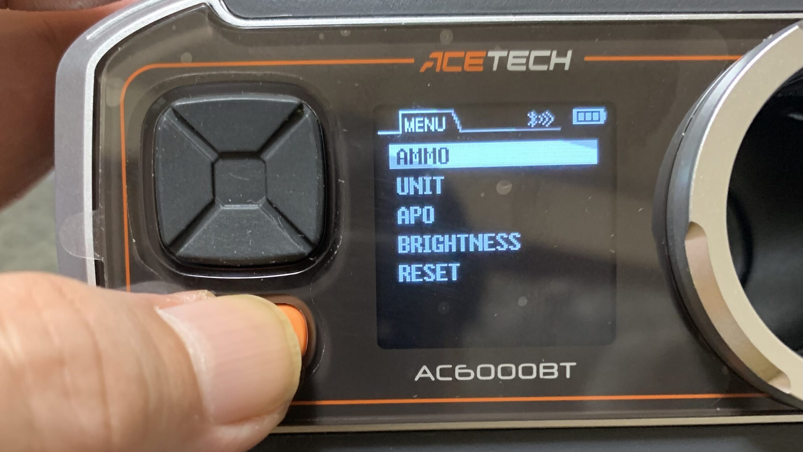 acetecac6000bt 弾の重量設定