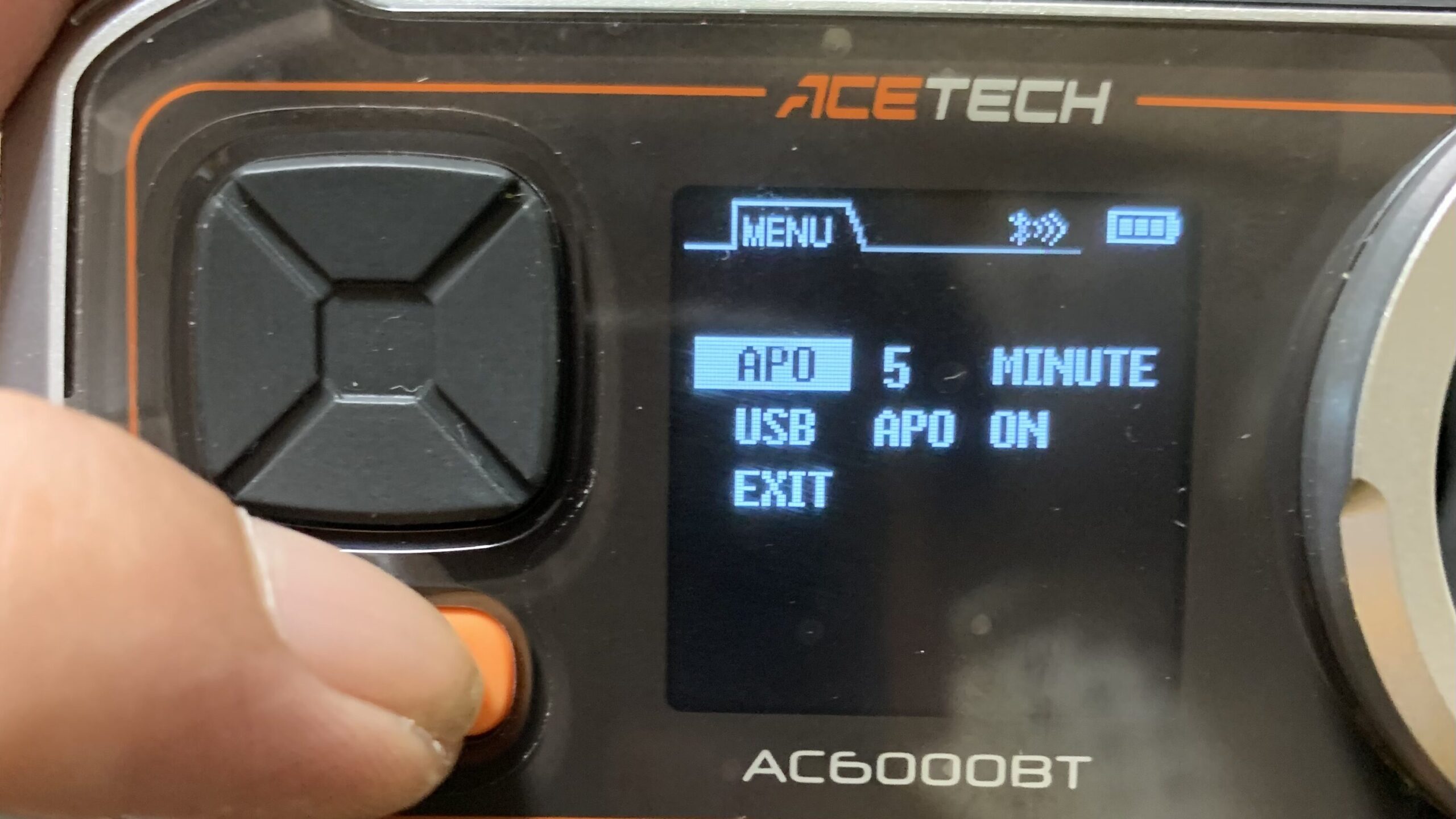 acetecac6000bt apo時間変更