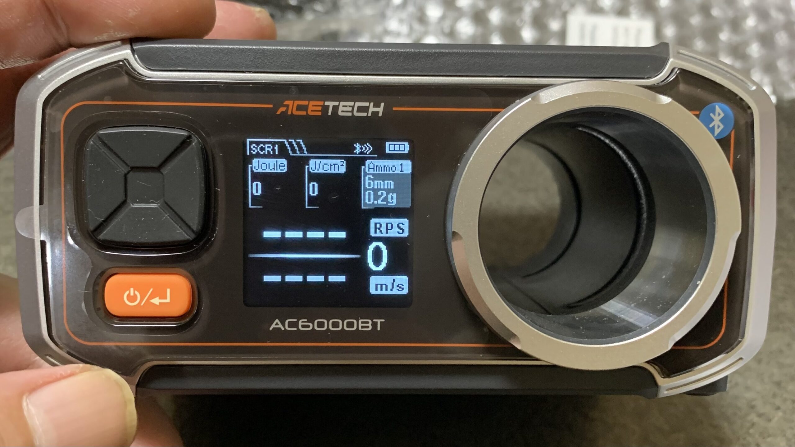 acetecac6000bt 初速測定画面