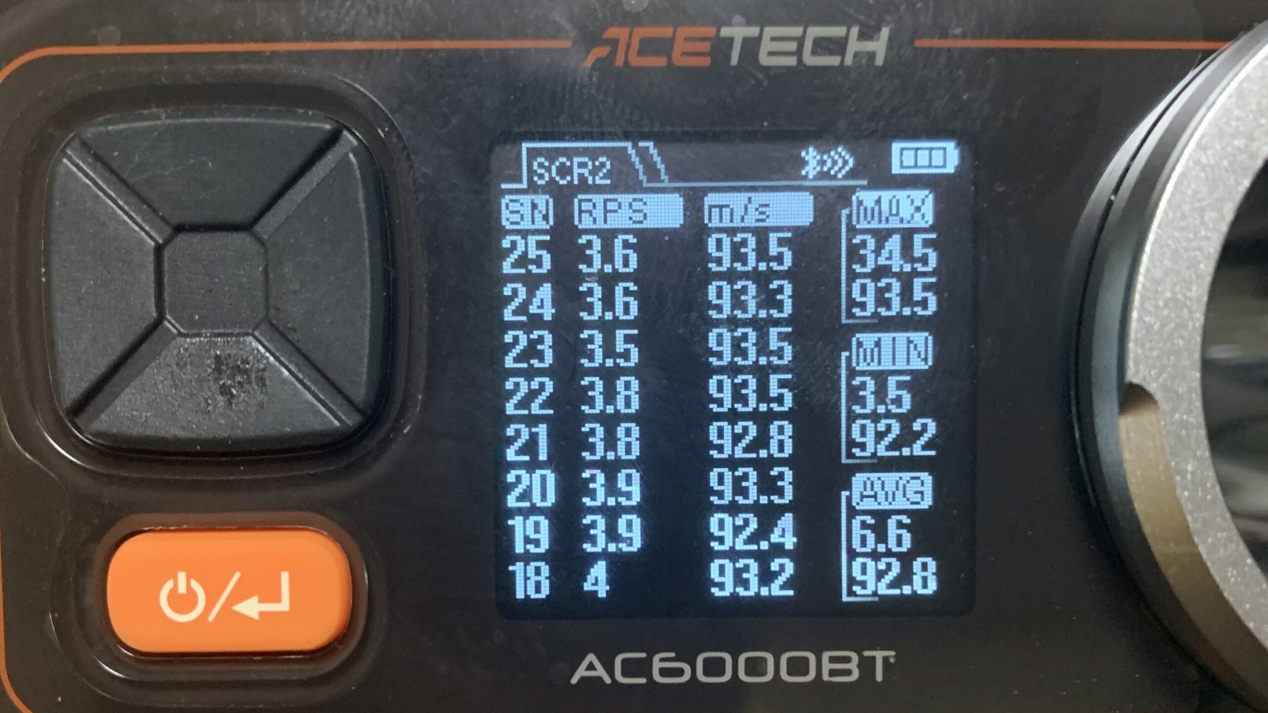 acetecac6000bt セミオート測定結果履歴