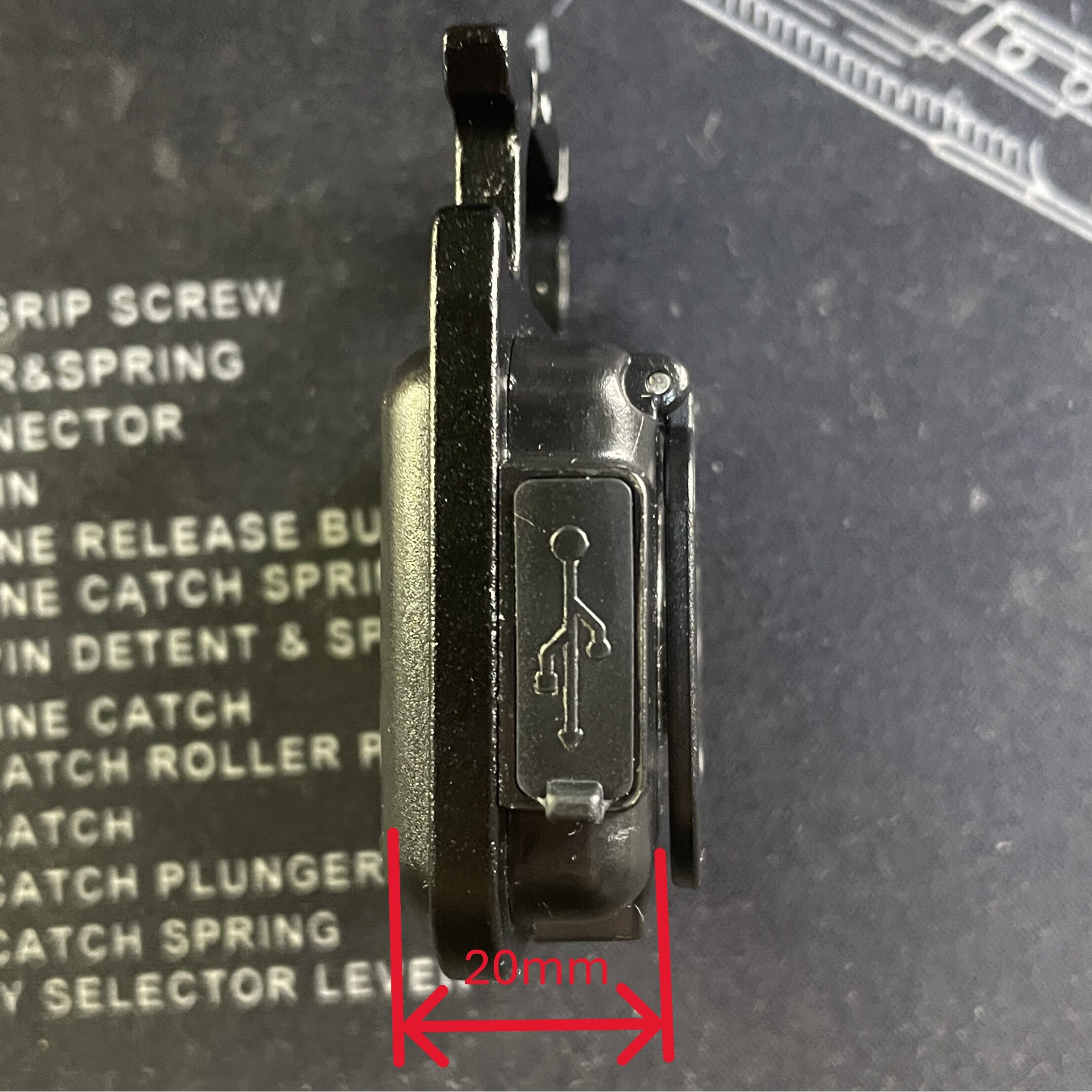 Amazon COB ライト 本体サイド 詳細寸法