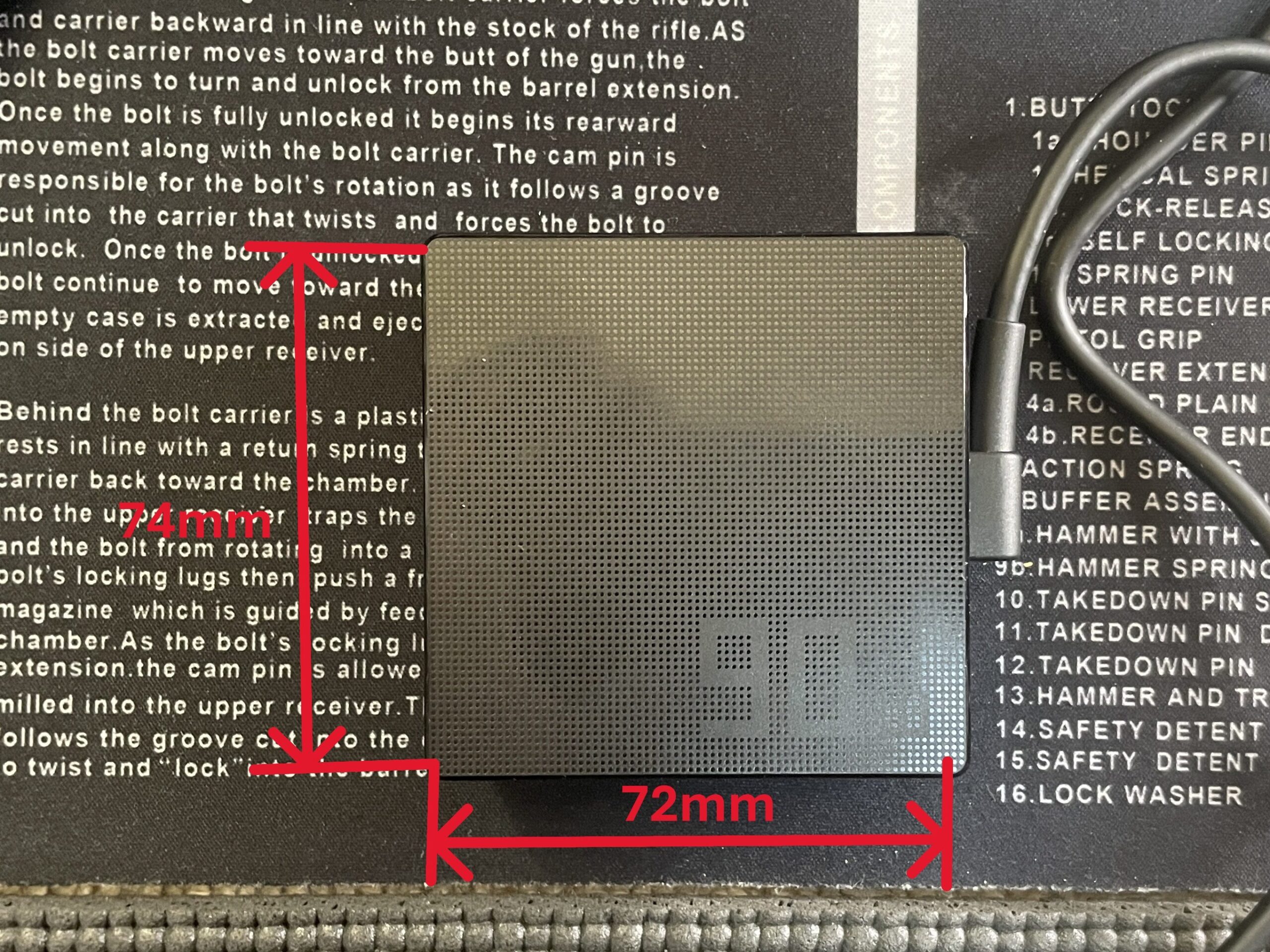 ASUS　VIVOBOOK S14 　電源　正面寸法