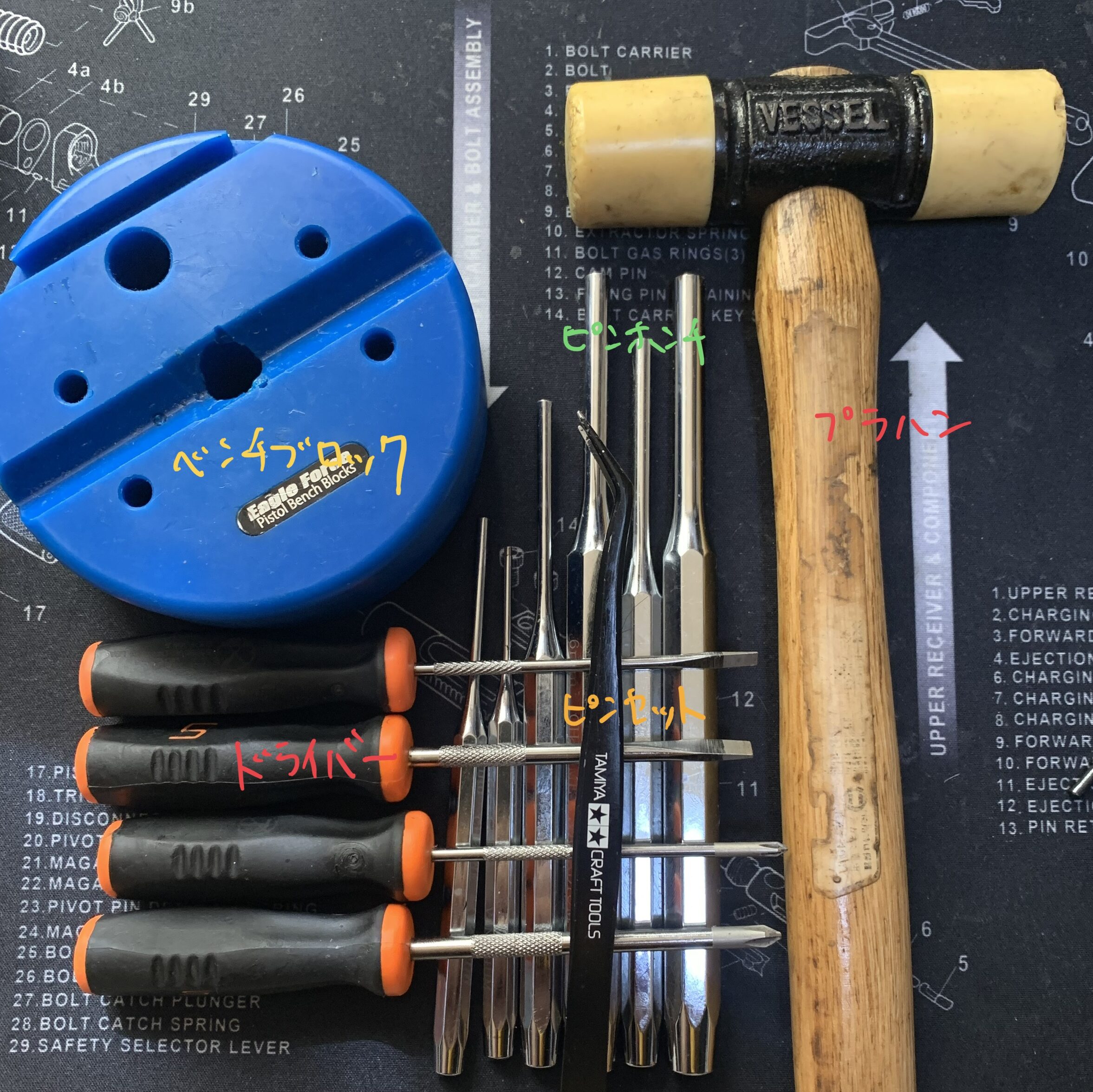 BATON BGー17(グロック17 GEN.5） CO2GBB ハンマー交換で使用する工具