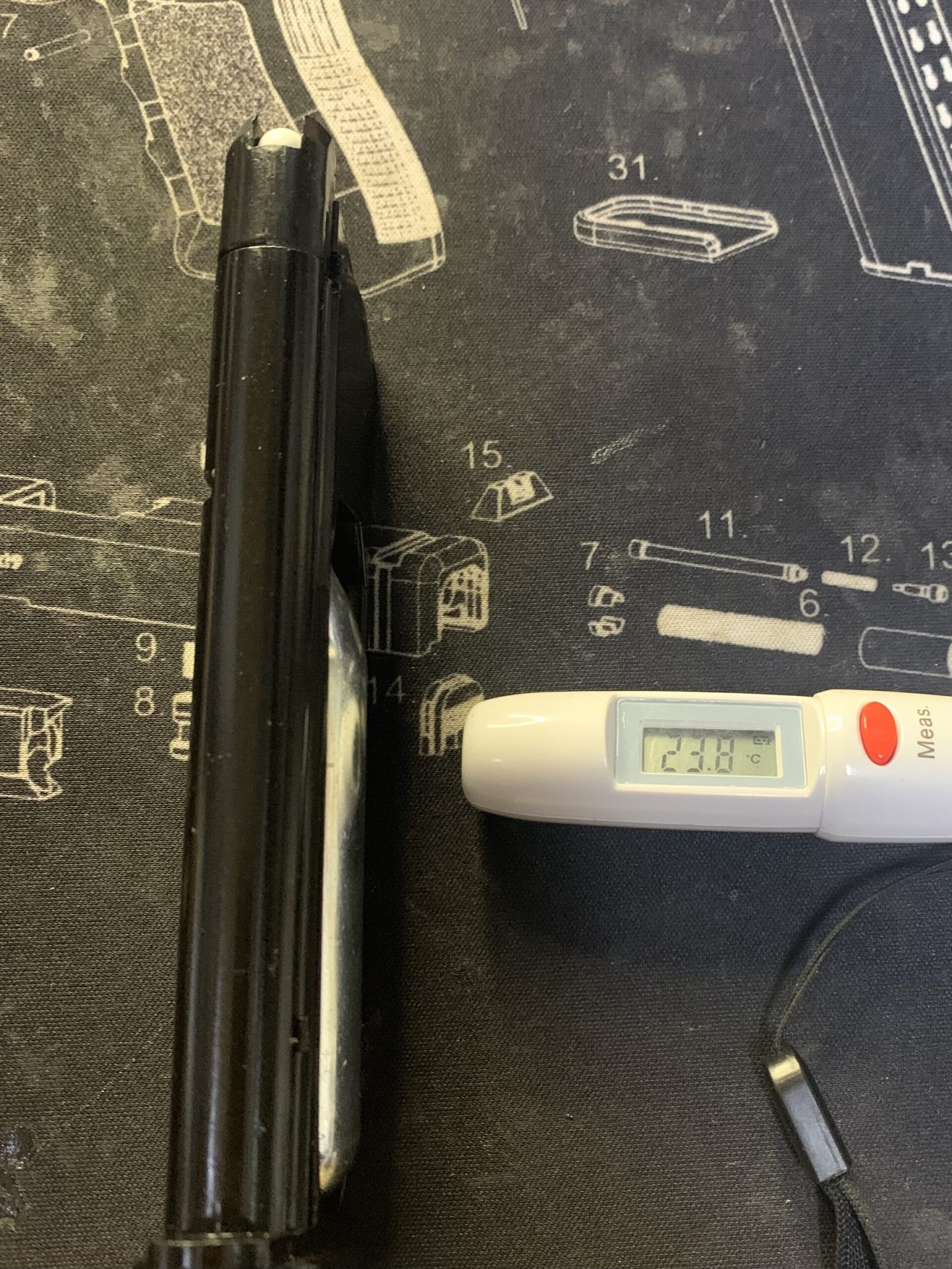 BATON BM-45 CO2GBB カスタム　初速測定条件