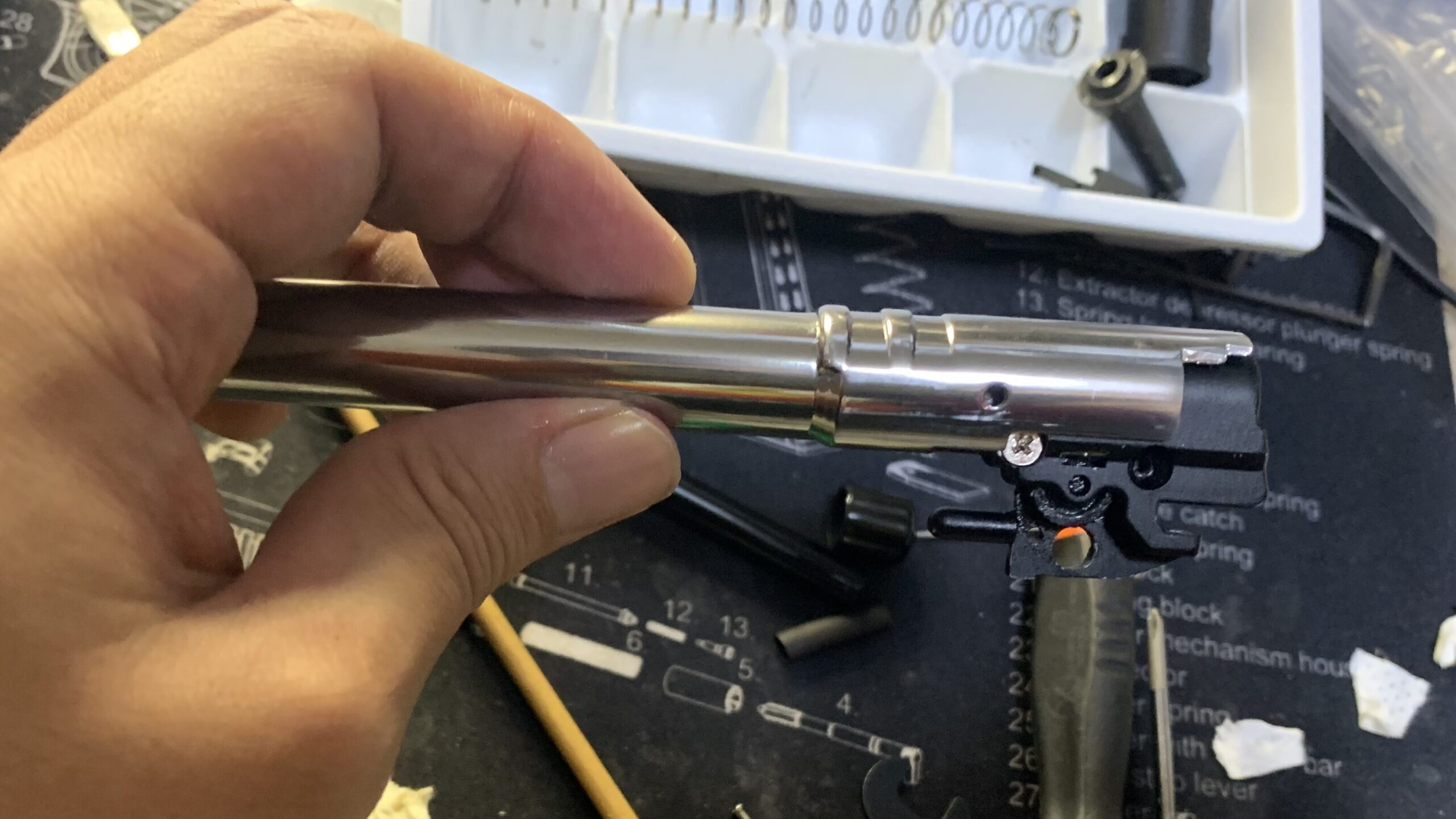 BATON BM-45 CO2GBB アウターバレル組み立て