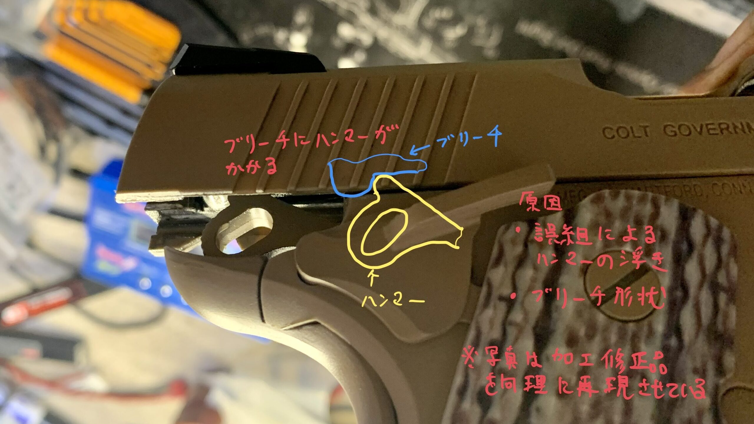  BATON BM-45 CO2GBB スライド戻り不良メカニズム