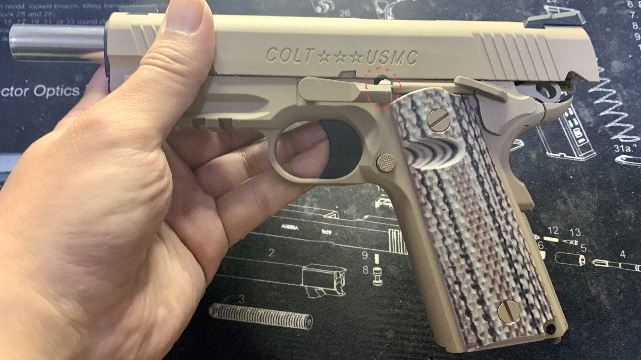  BATON BM-45 CO2GBB スライドの取り外し