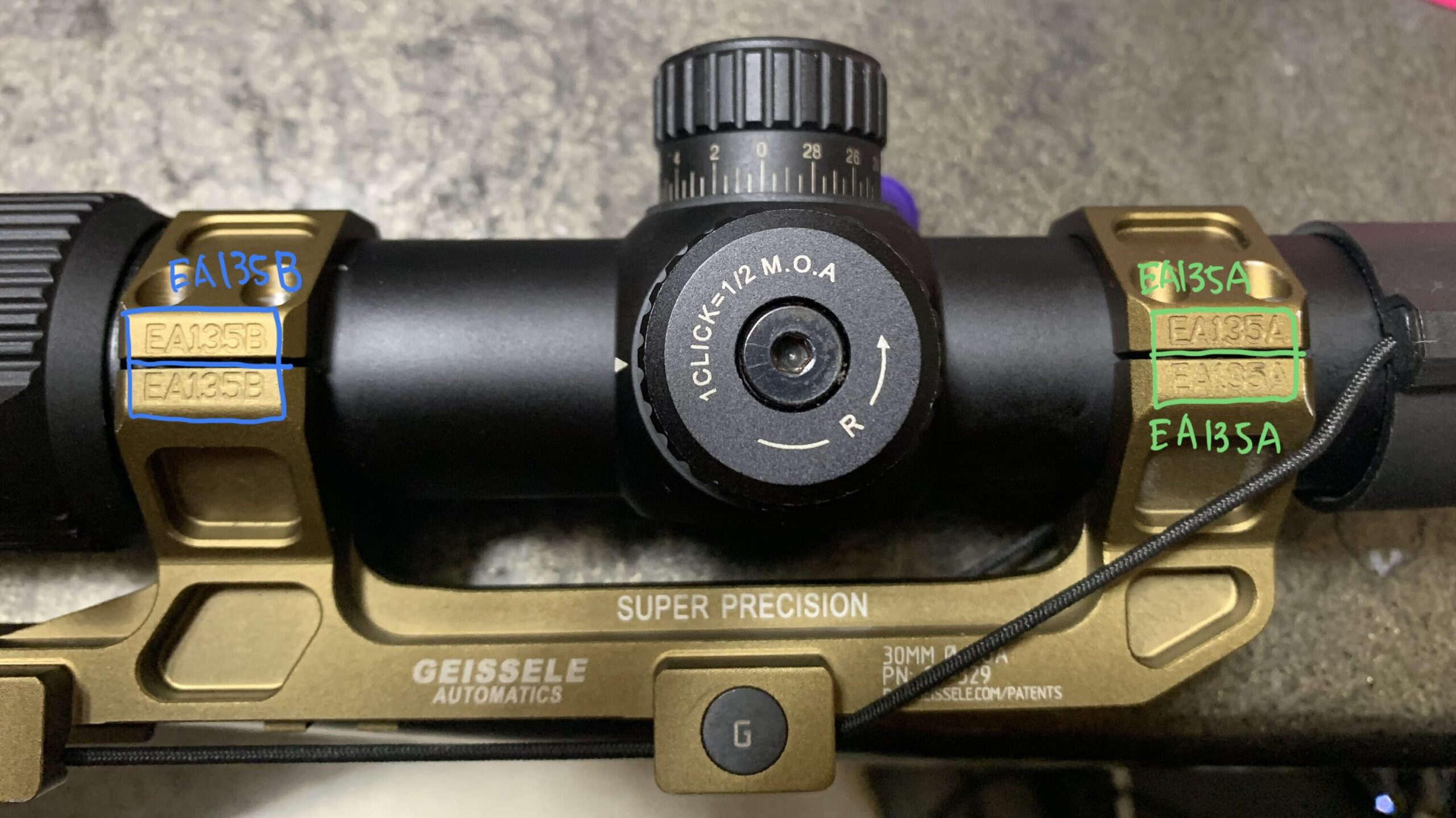 ガイズリー　レプリカ　ワンピーススコープマウント　リング取り付け時の注意点1