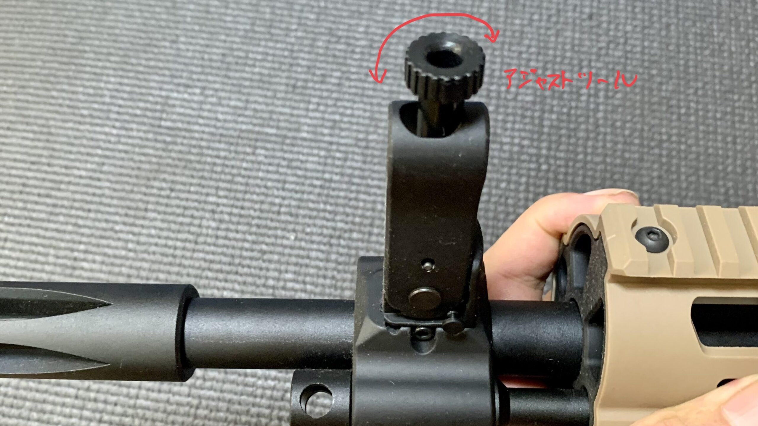 G＆G CM16 LMG ETU DST フロントサイト高さ調整方法