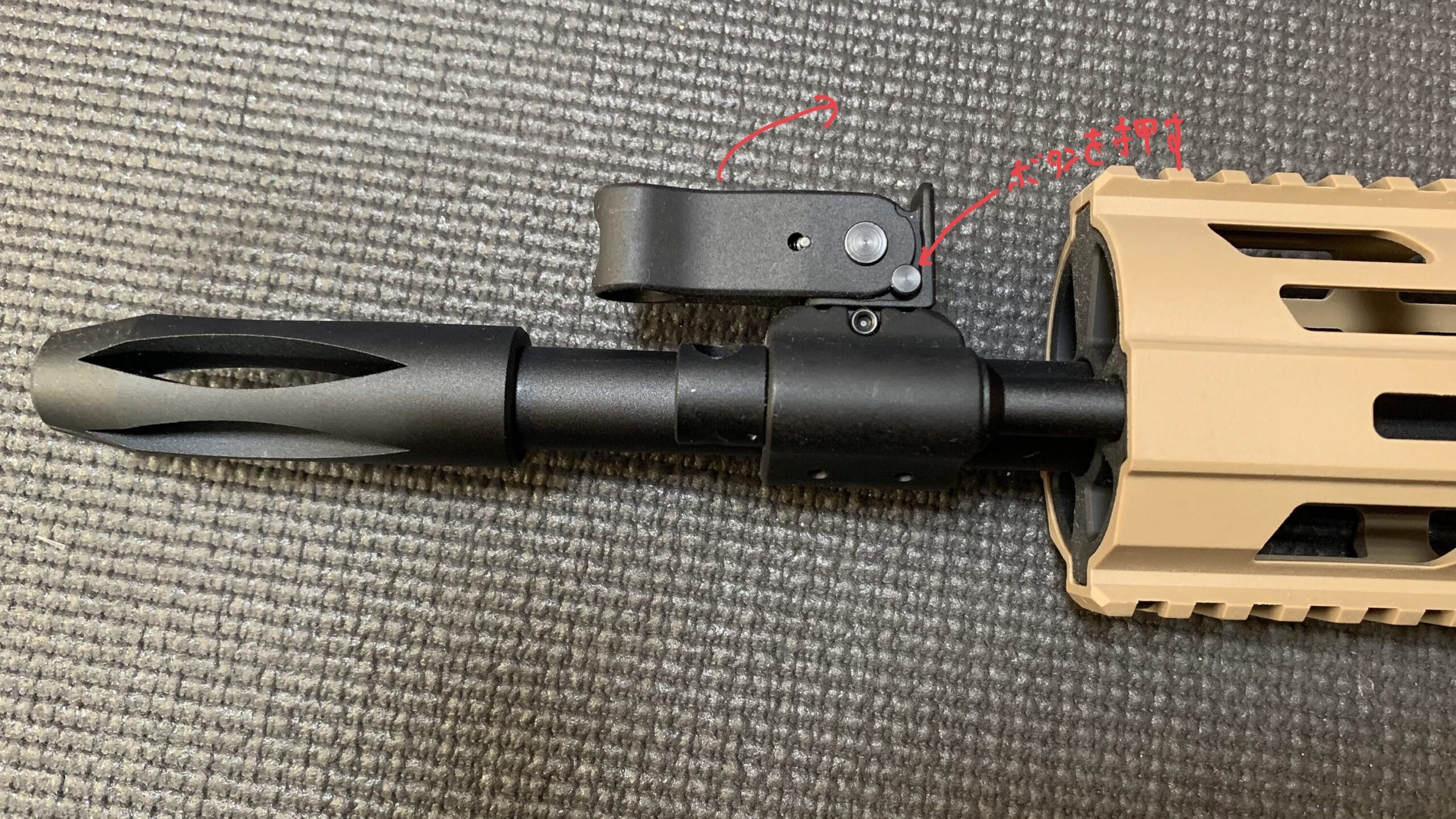 G＆G CM16 LMG ETU DST マズル周り