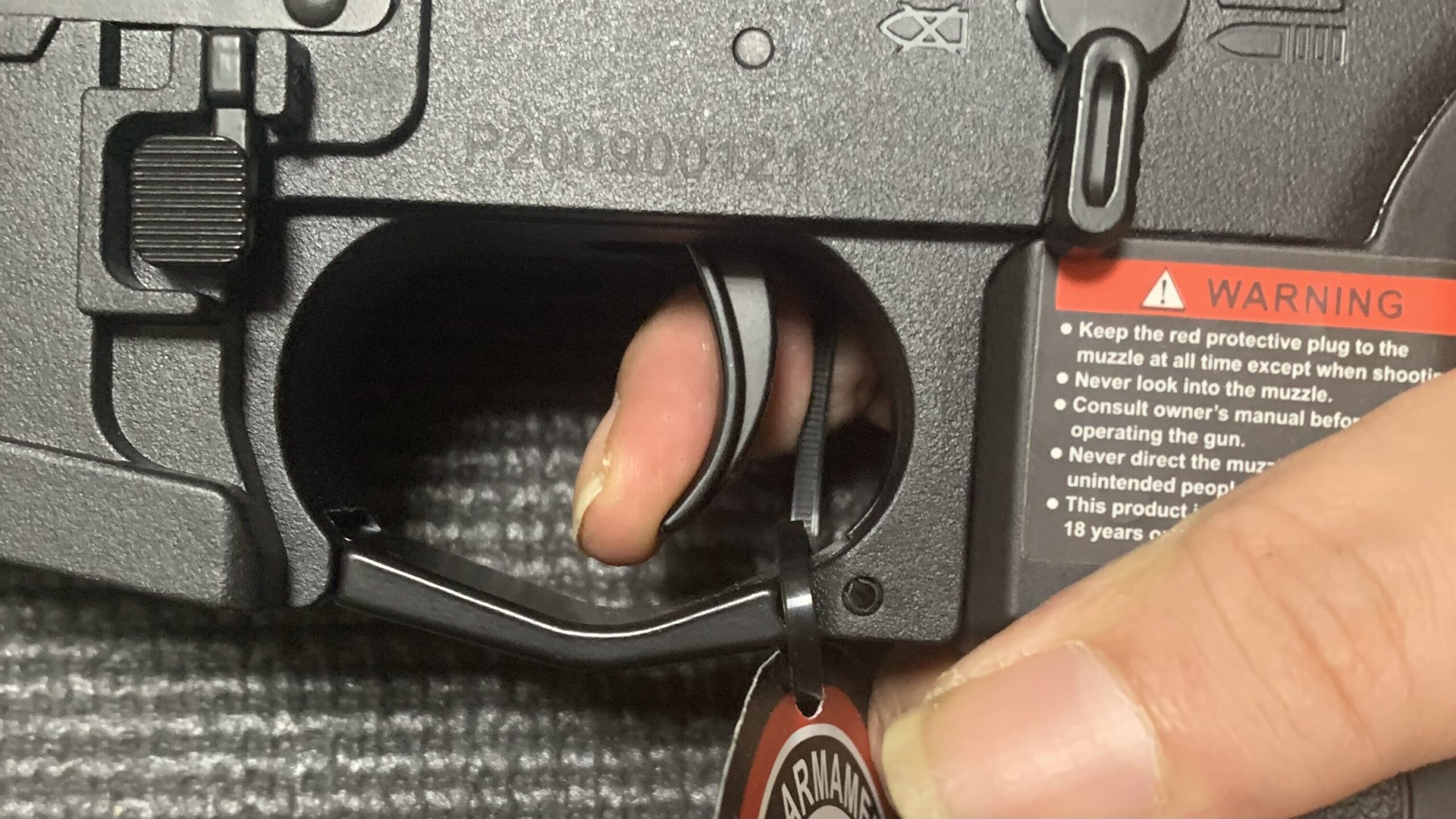 G&G CM16 SRXL ETU トリガーの位置