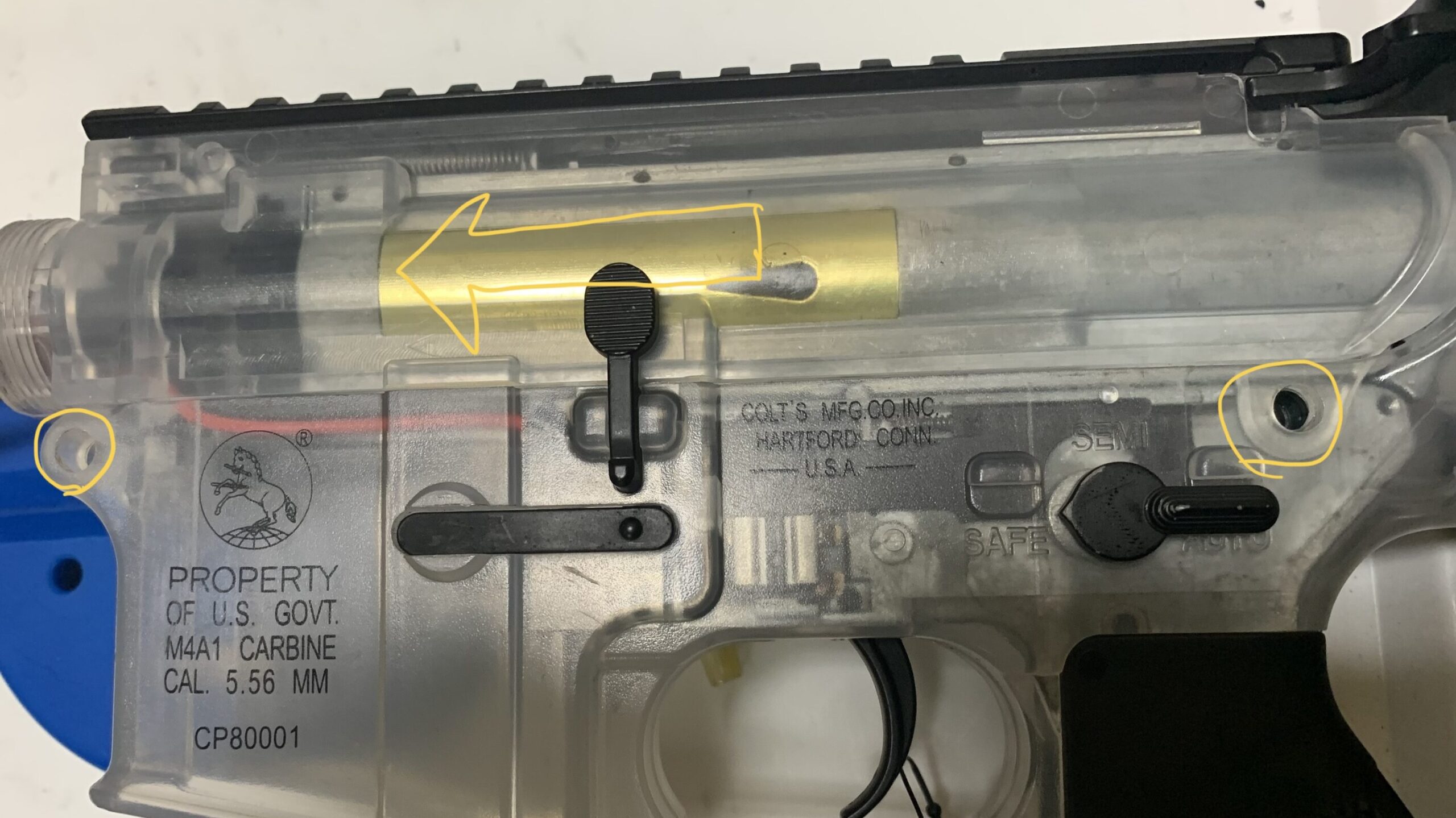 ICS スポーツライン　M4 CQB　 アッパーレシーバーの取り外し