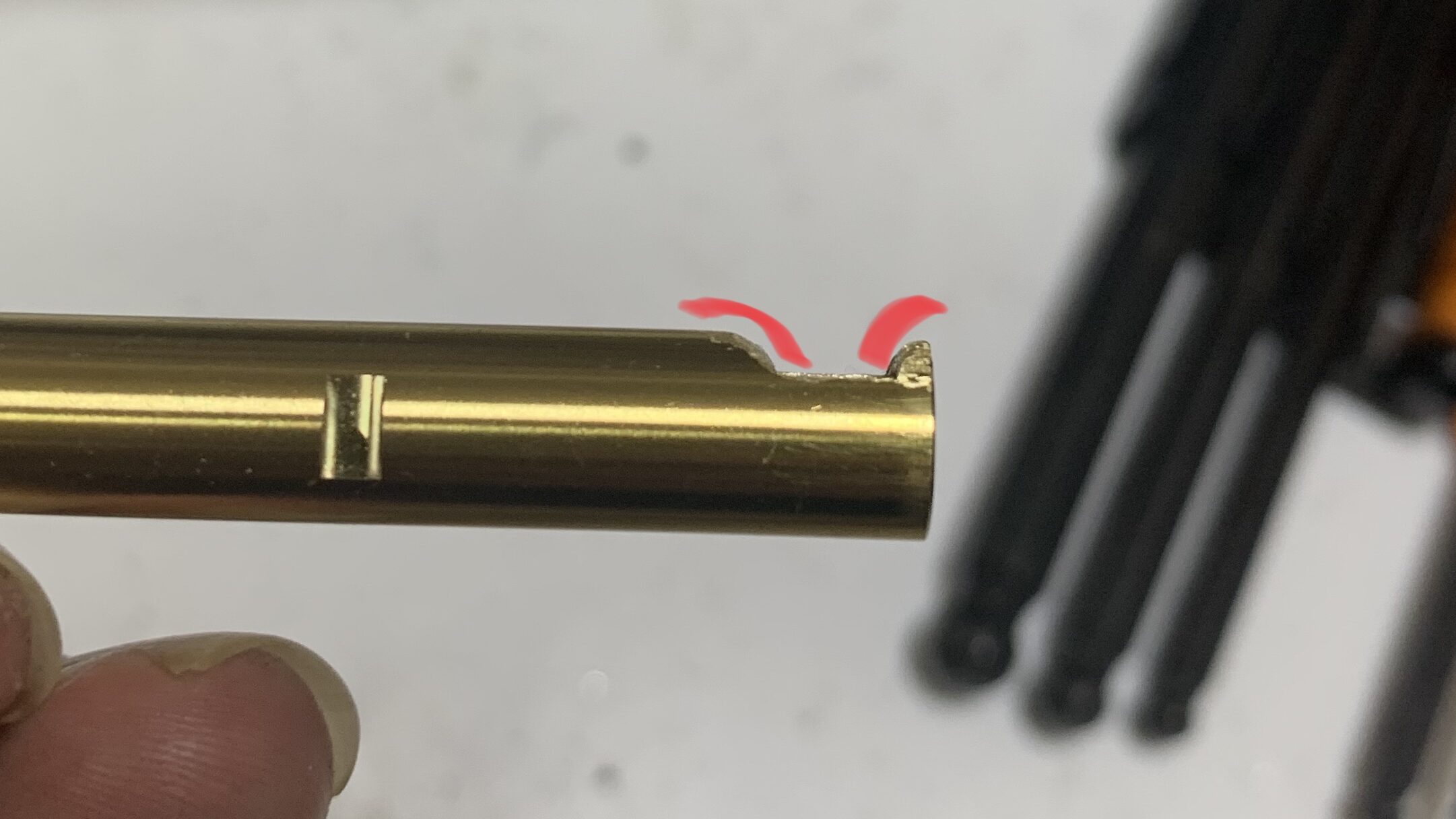 ホップ窓を加工したインナーバレルのサイドビュー