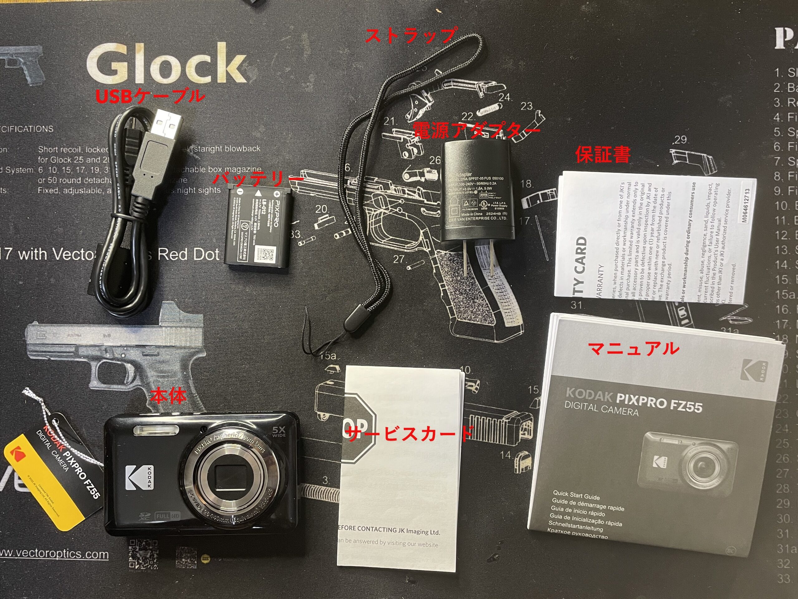 Kodak　FZ55 内容物一覧