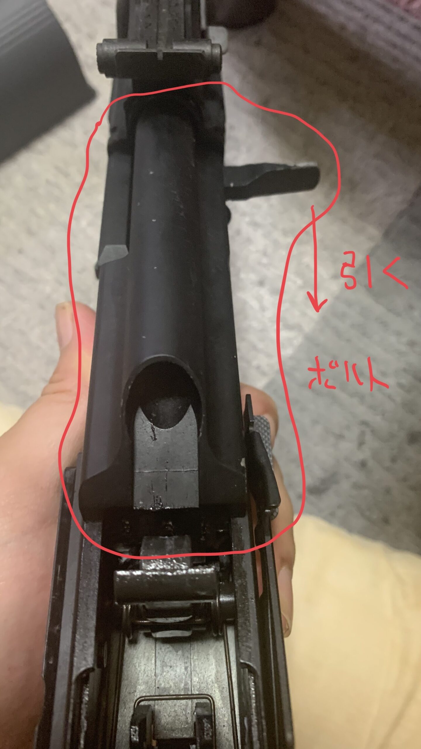 KSC AK74M system7two ボルトの取り外し