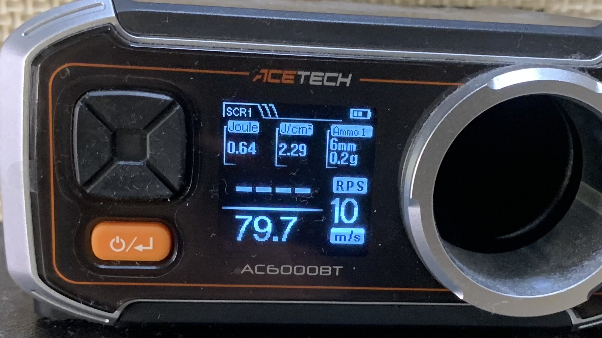 KSC AK74M system7two ホップ調整量0での初速、0.2gで79.7m/s