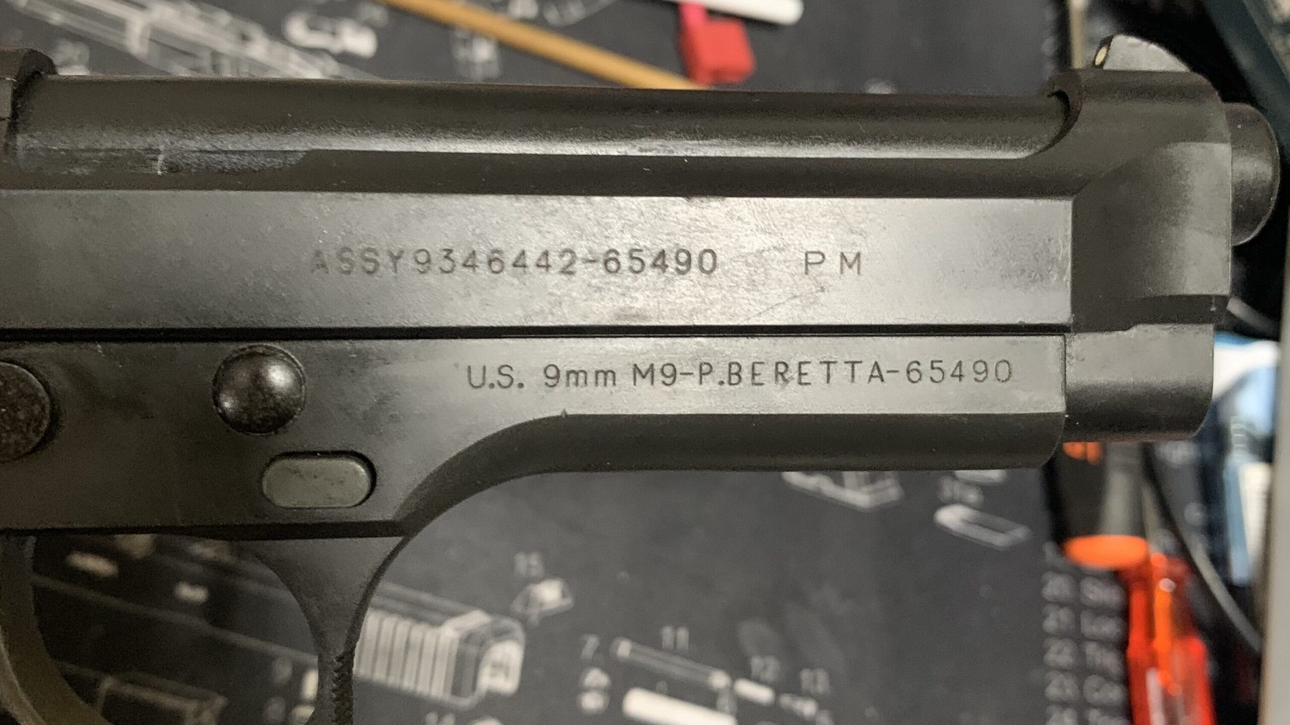 KSC M9 HW system7 スライドの刻印　右側