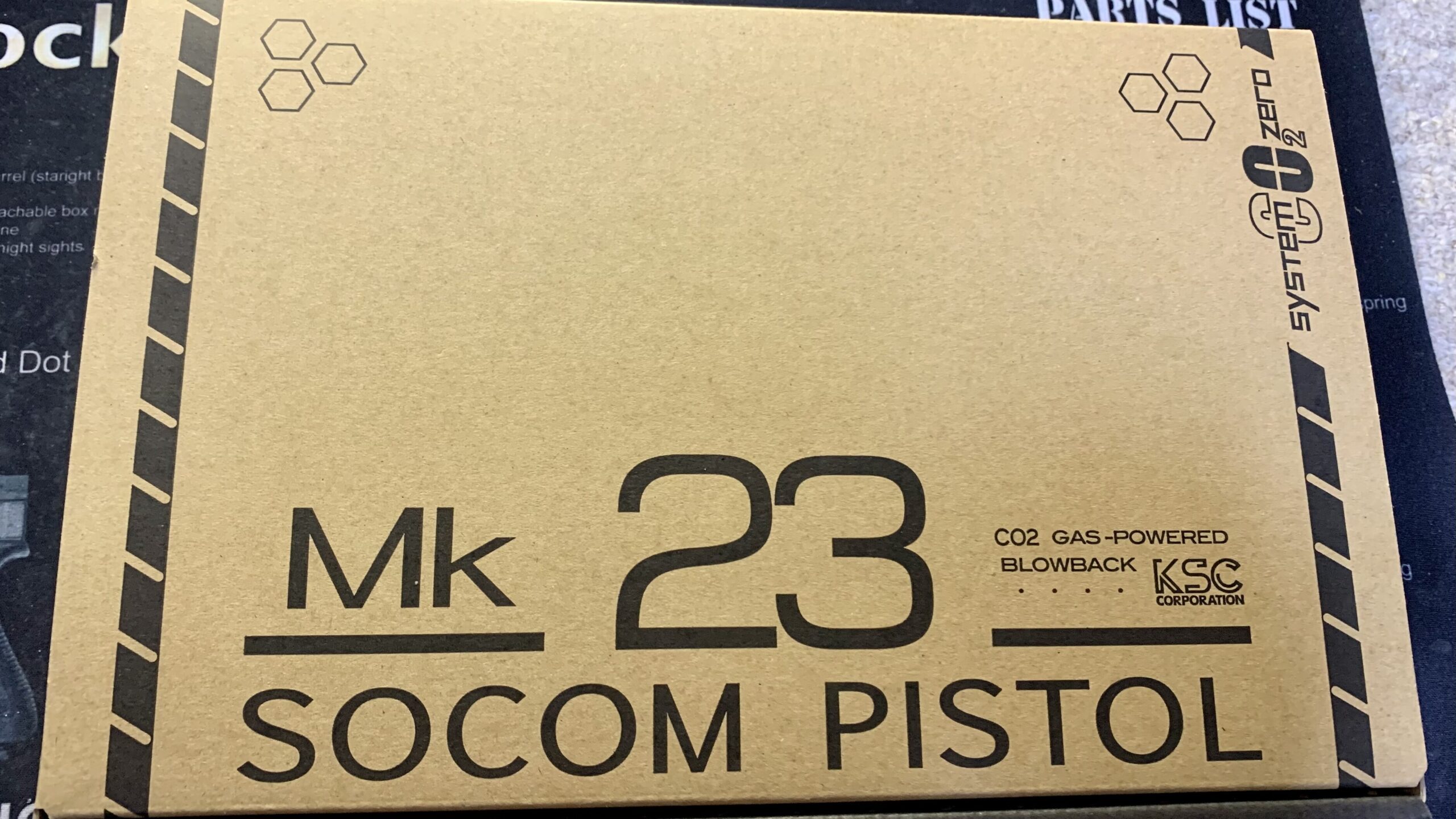 KSC MK23 ソーコムピストル　CO2 ABS 箱