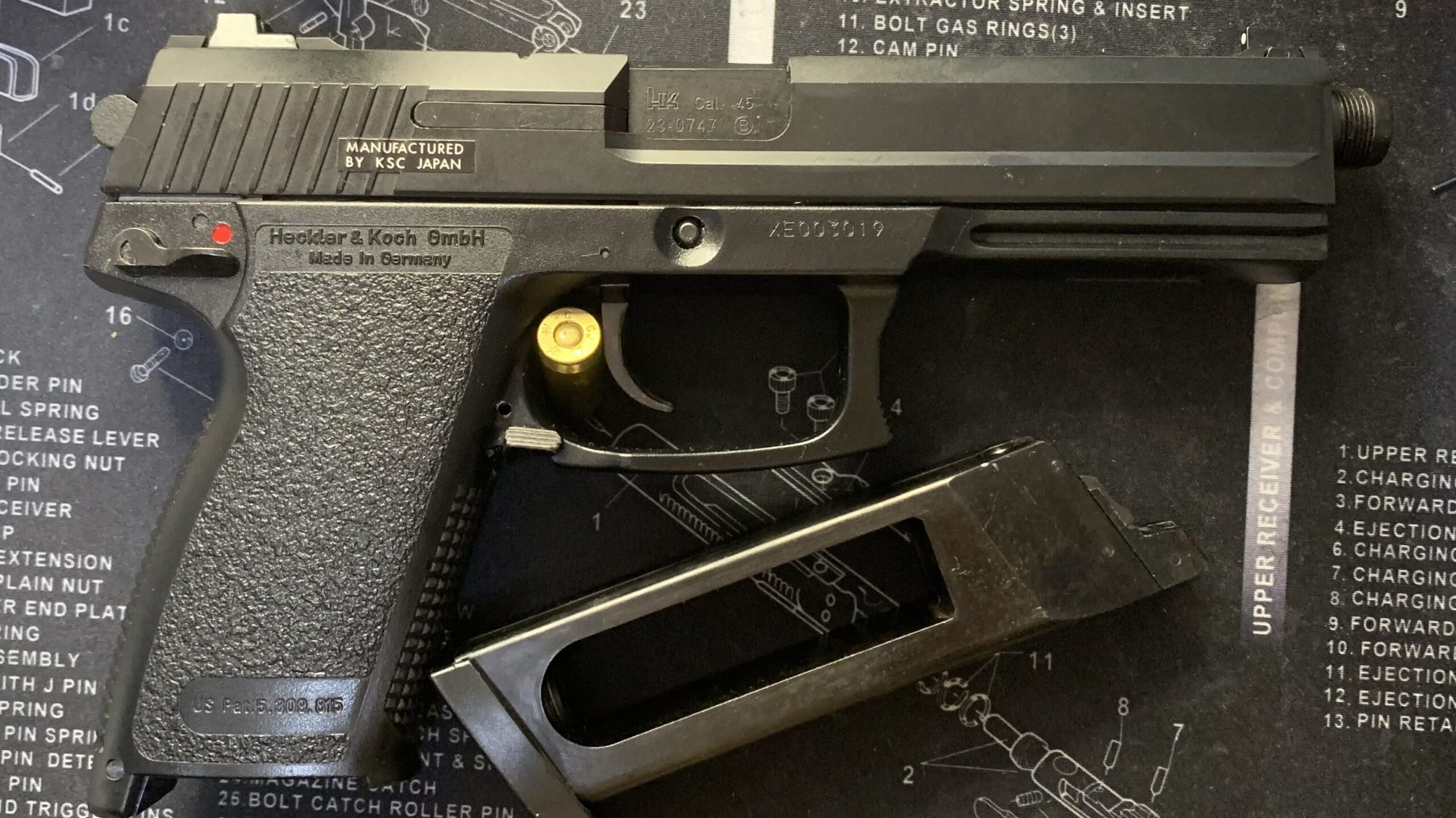 KSC MK23 ソーコムピストル　CO2 ABS カスタム完成　アモとマガジン