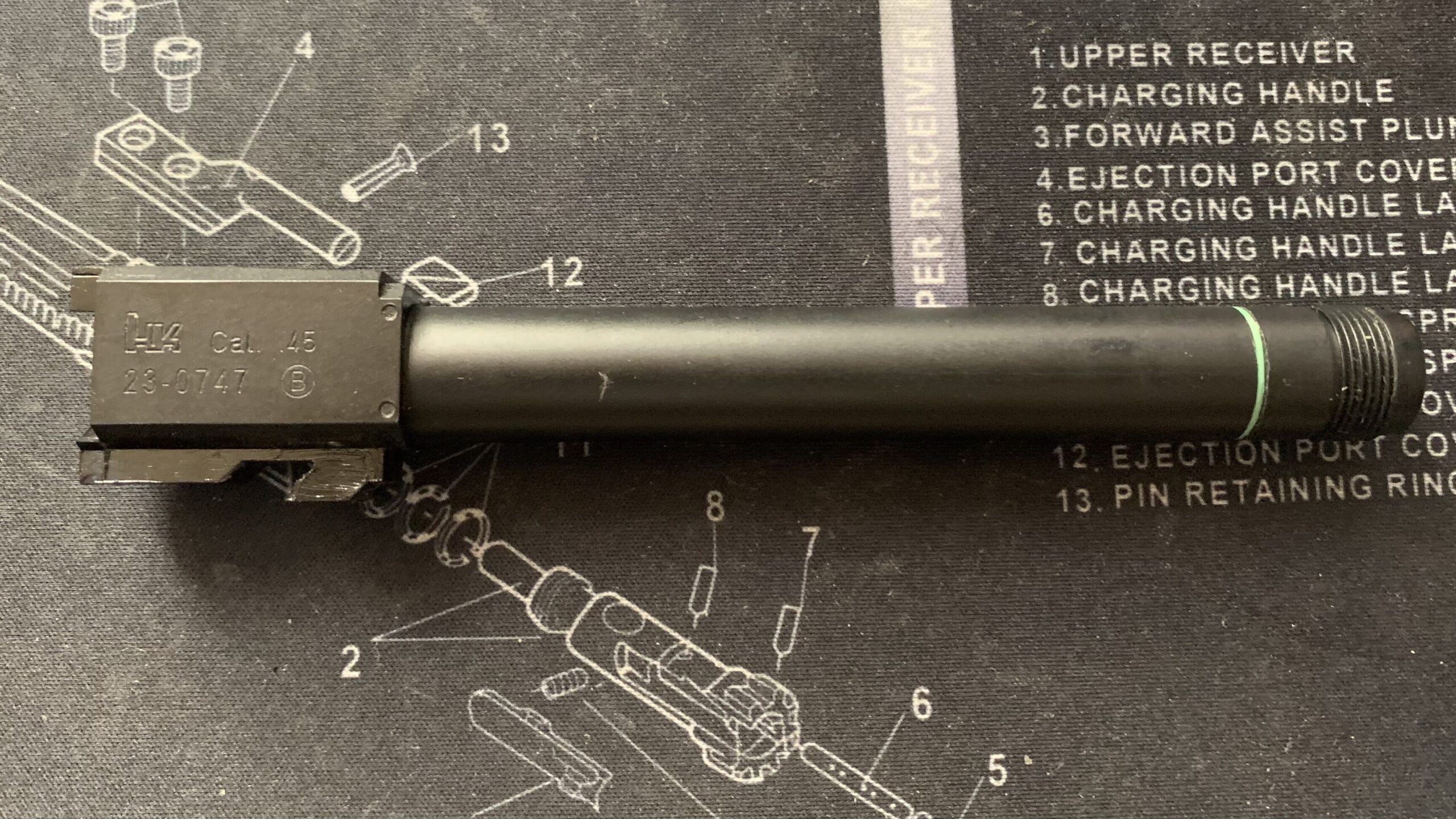 KSC MK23 ソーコムピストル　CO2 ABS 完成したアウターバレル