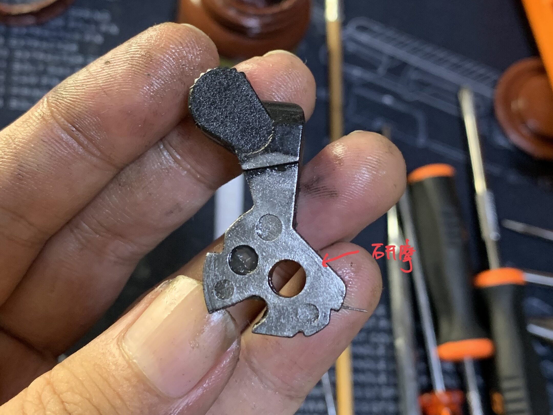 KSC MK23 ソーコムピストル　CO2 ABS ハンマー研磨箇所