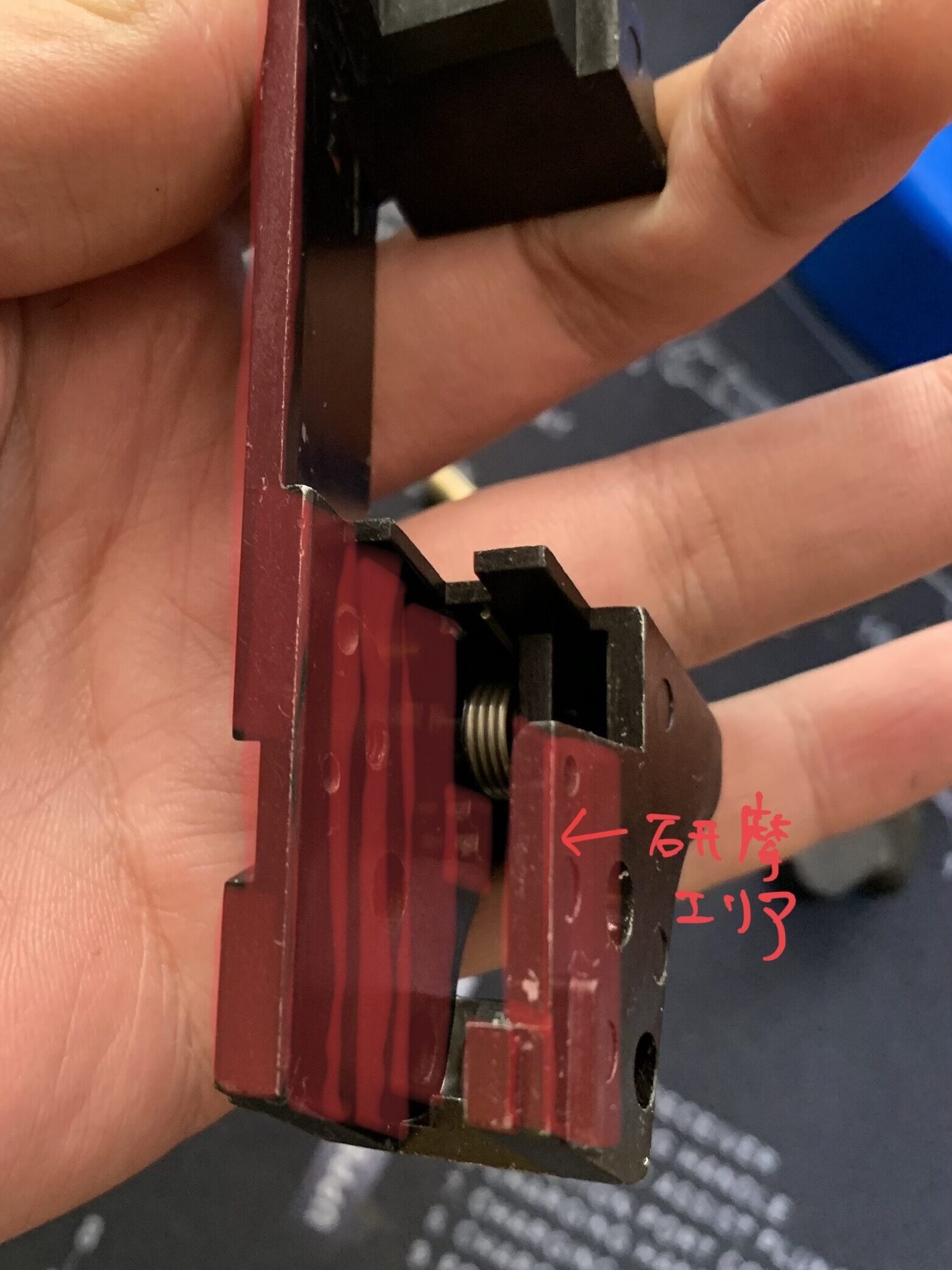 KSC MK23 ソーコムピストル　CO2 ABS ハンマーメカシャーシ　研磨箇所3