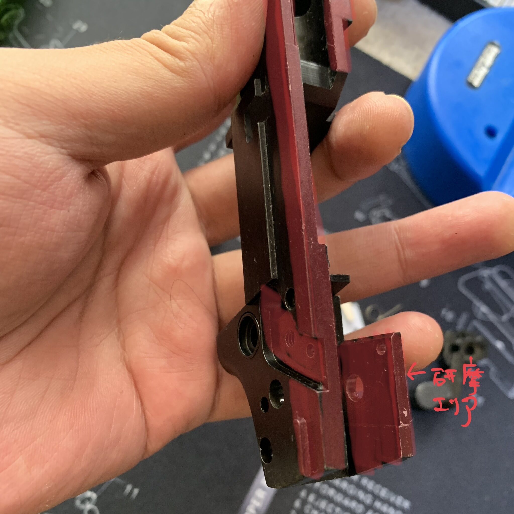 KSC MK23 ソーコムピストル　CO2 ABS ハンマーメカシャーシ　研磨箇所4