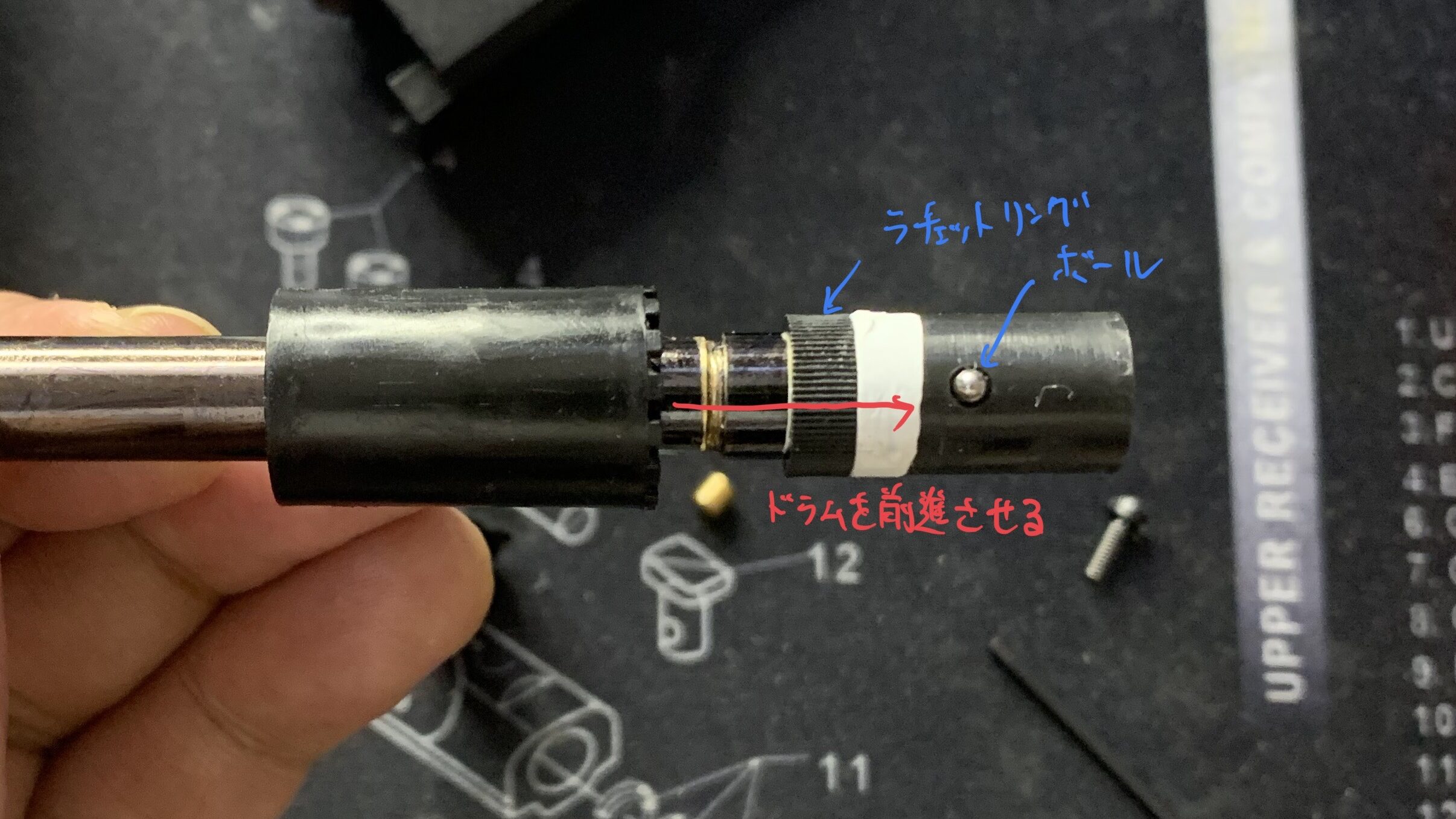KSC MK23 ソーコムピストル　CO2 ABS ホップチャンバーを組み立てる2