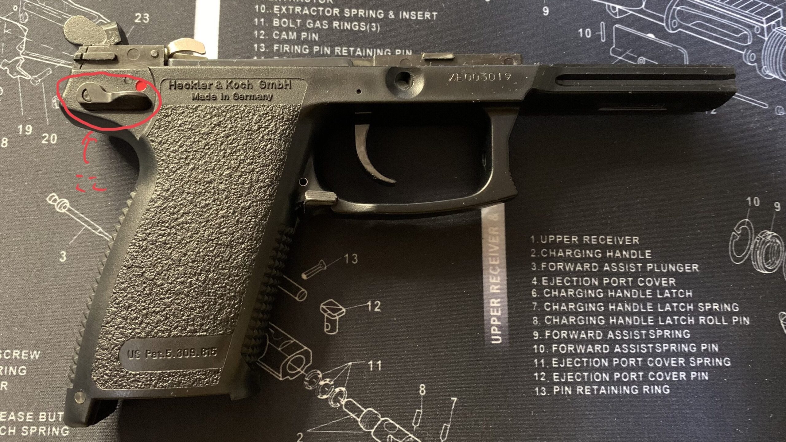 KSC MK23 ソーコムピストル　CO2 ABS 左サムセーフティー