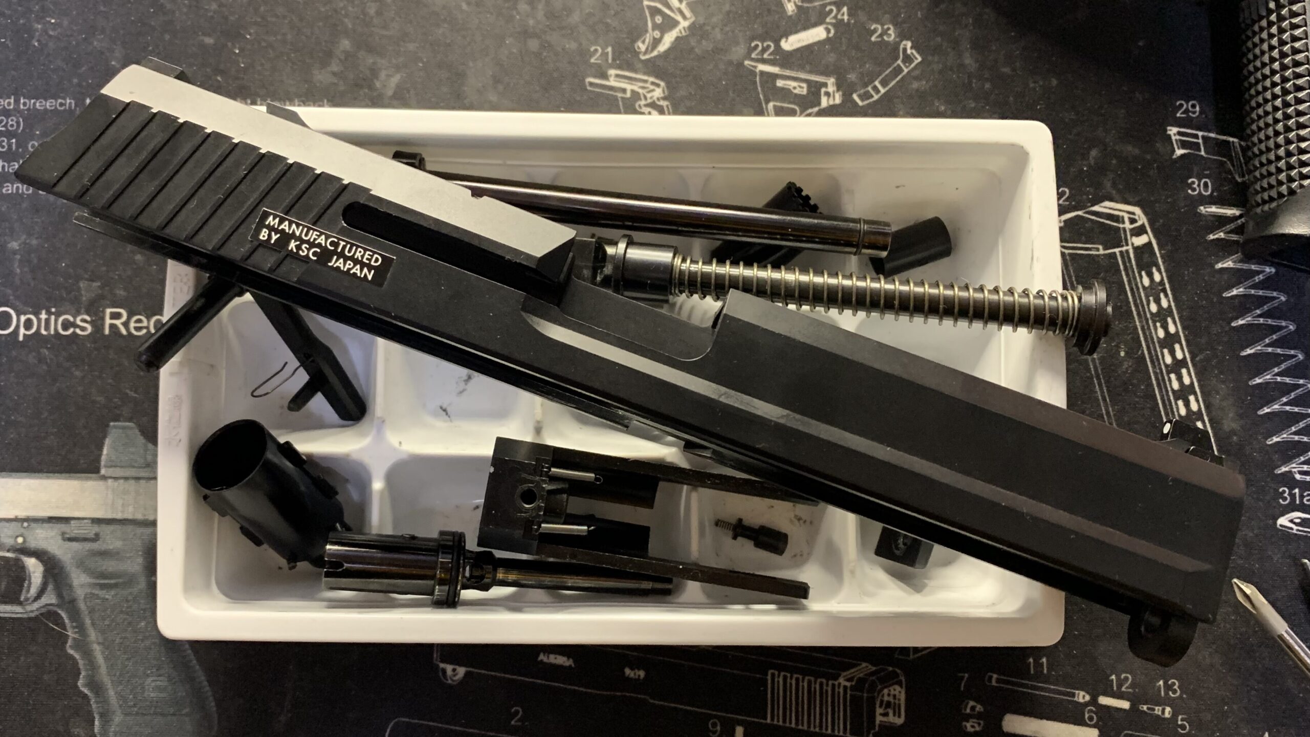 KSC MK23 ソーコムピストル　CO2 ABS スライドアッシー部品