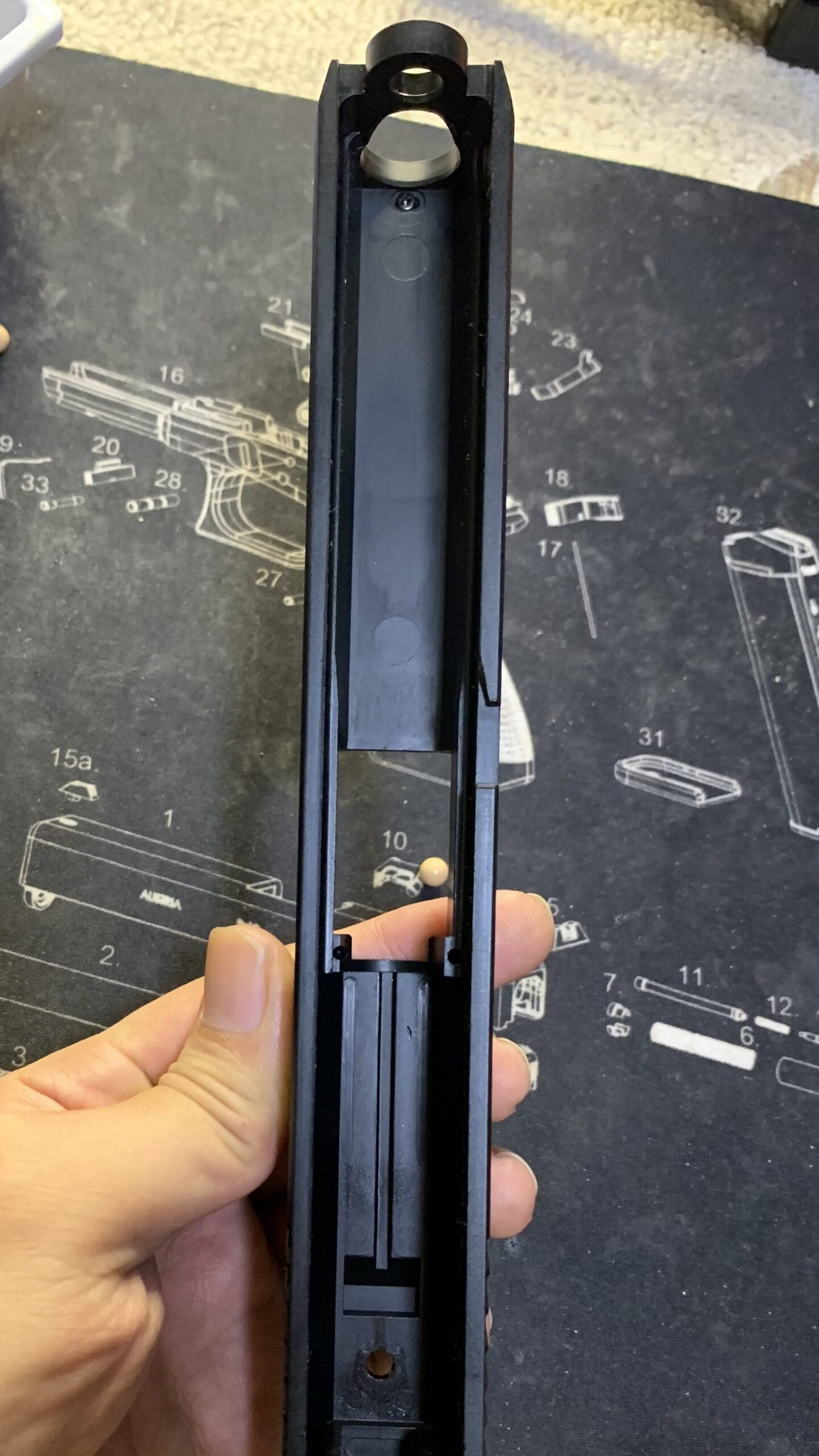 KSC MK23 ソーコムピストル　CO2 ABS スライド裏側