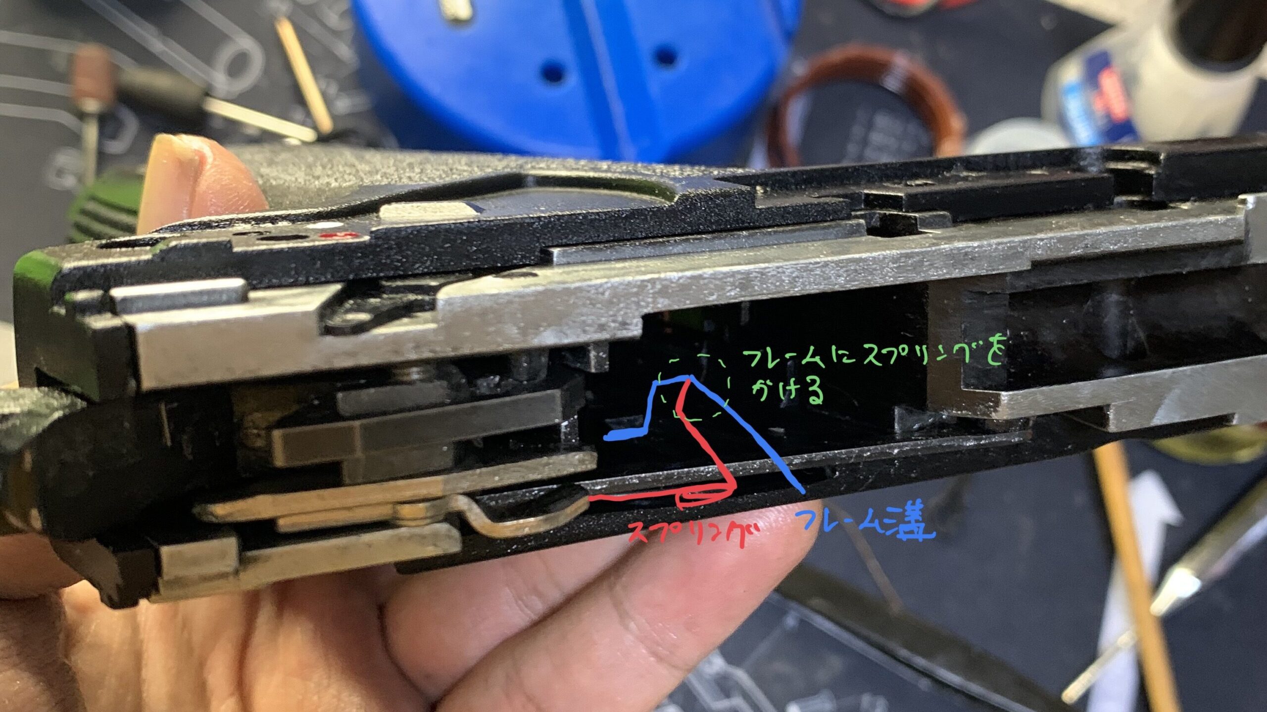 KSC MK23 ソーコムピストル　CO2 ABS トリガースプリングとフレーム
