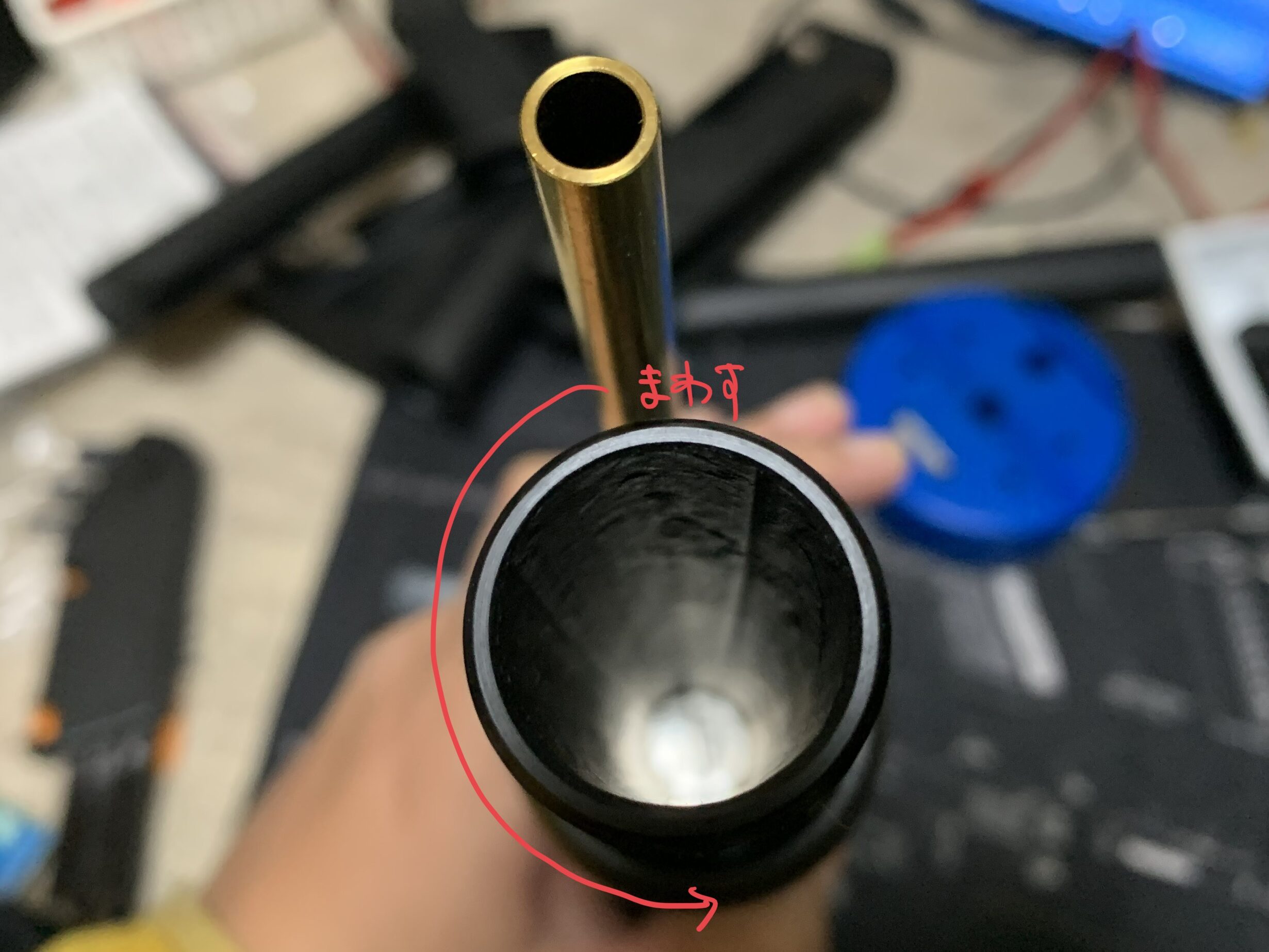 マルゼン　CA870 チャージャー　NEW HOP フォアグリップチューブの回し方