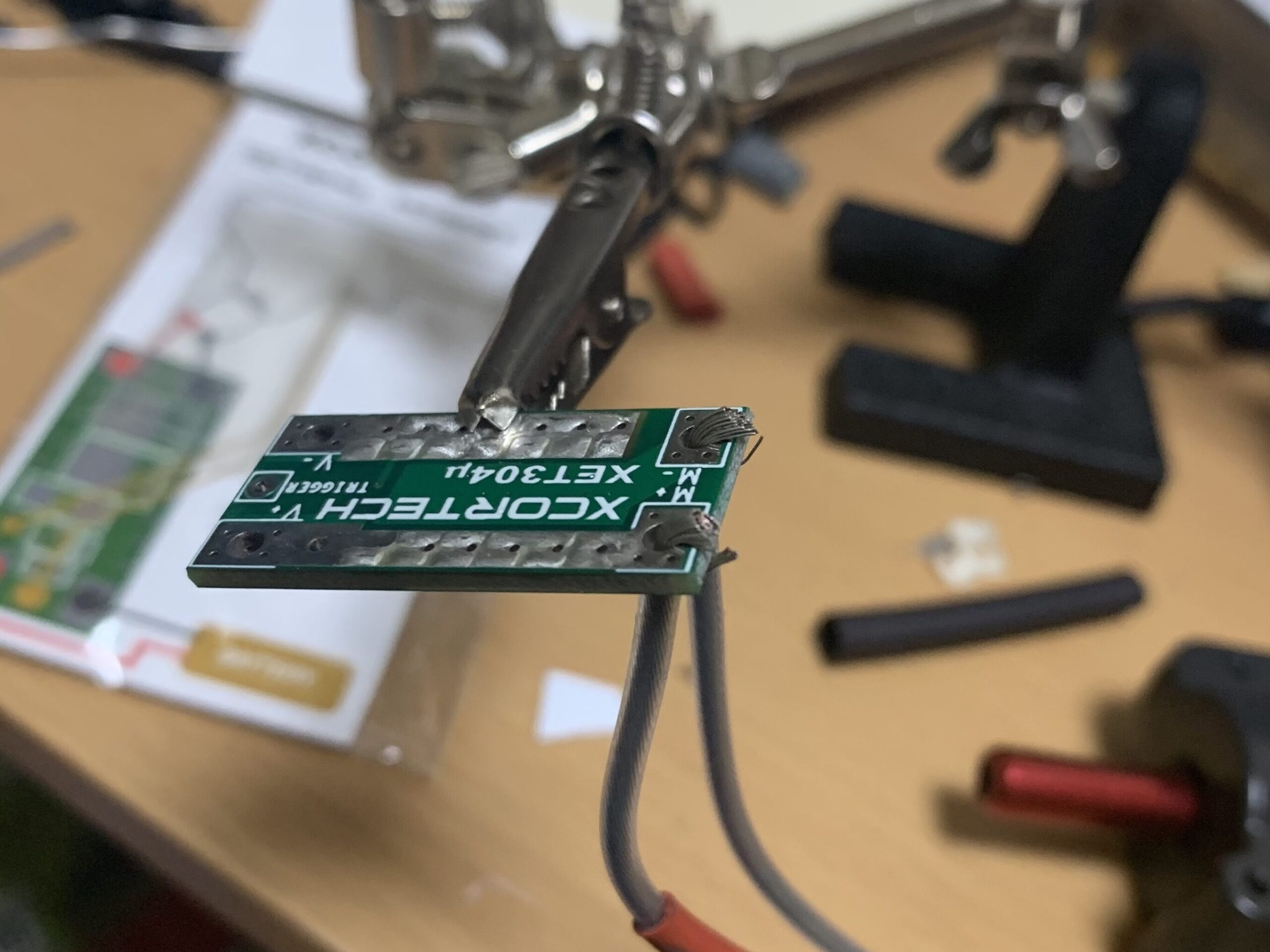 MOSFETとモーターの配線の取り付け