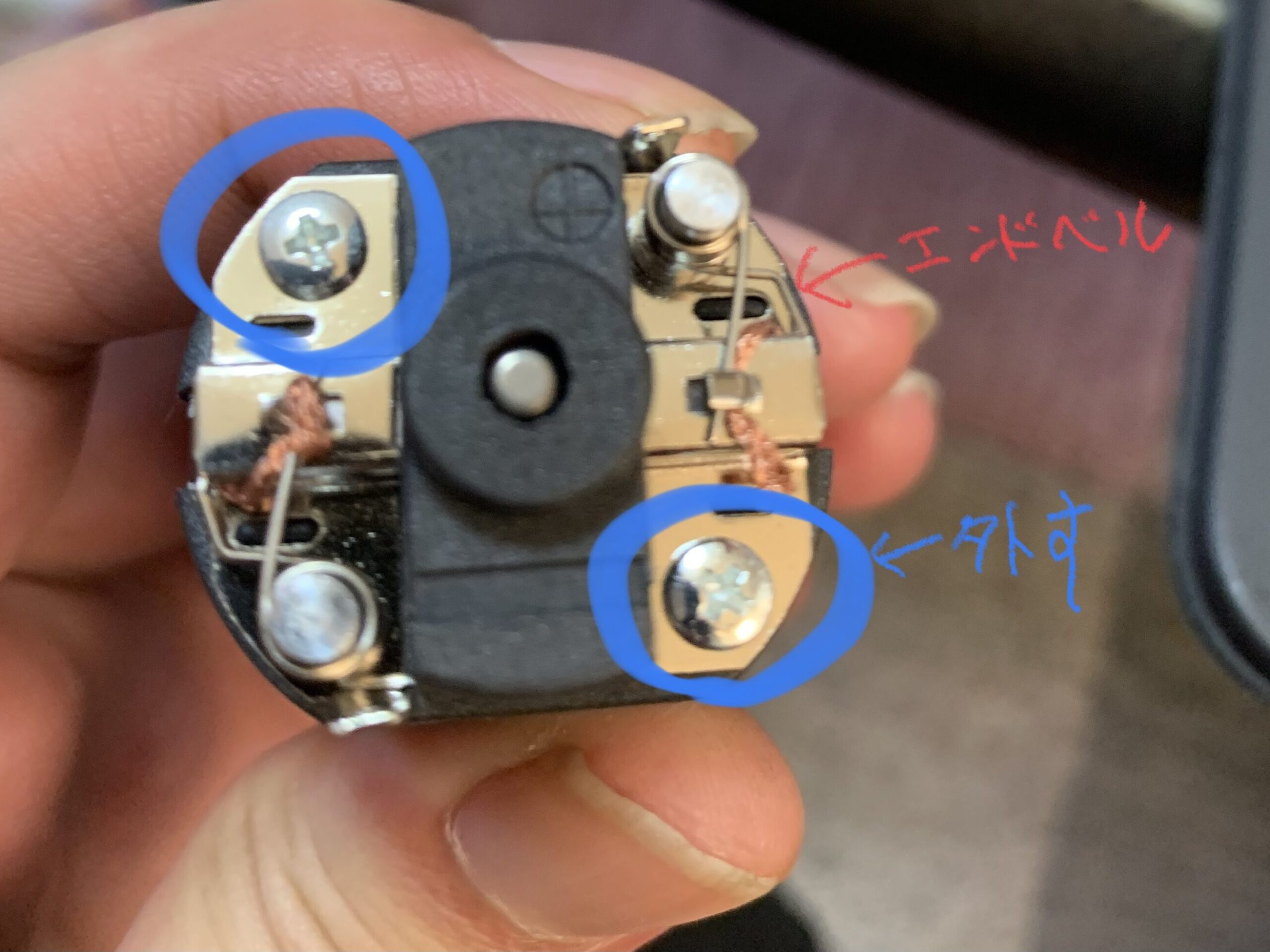 モーター　ブラシ　固定ネジ
