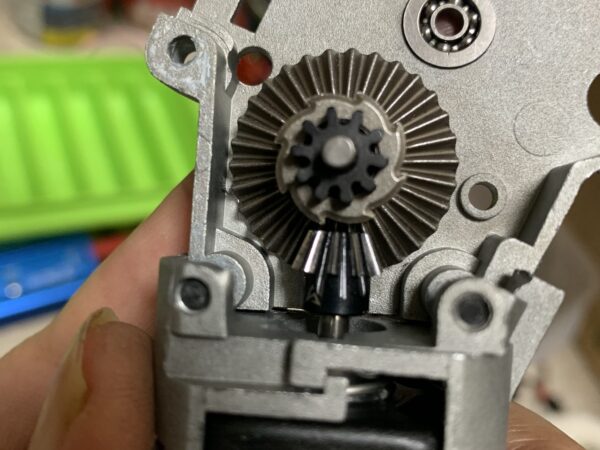 シム調整　モーターピニオン位置の調整後