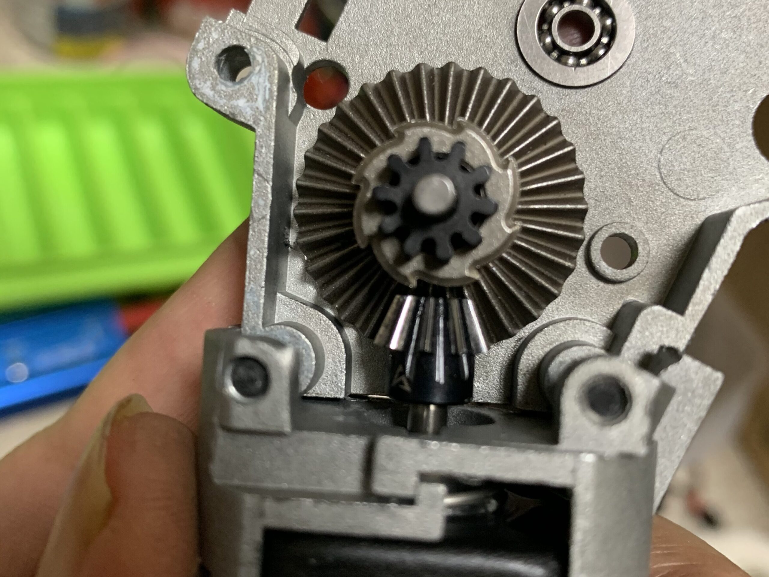 シム調整　モーターピニオン位置の調整後